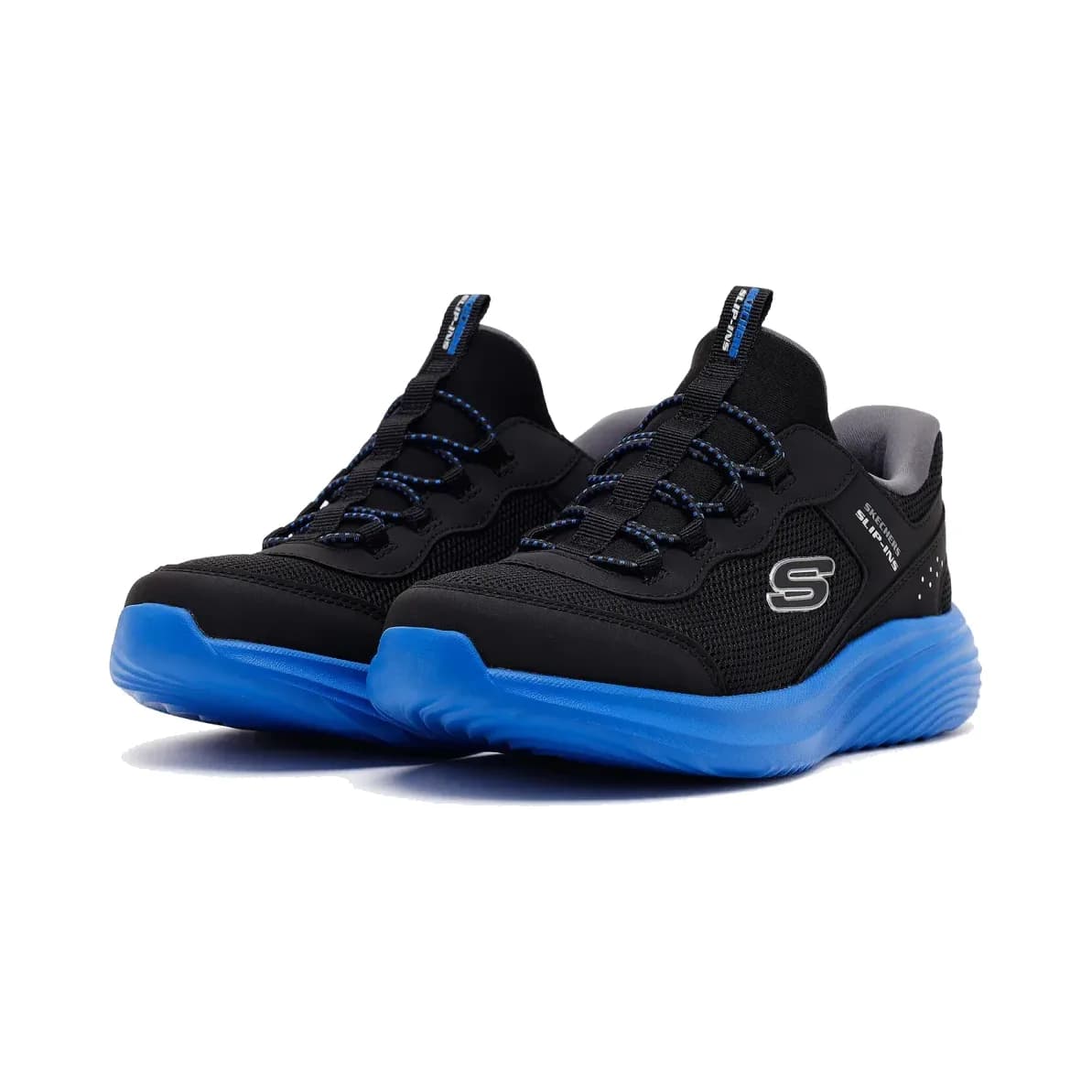 Skechers Bounder Pro Büyük Erkek Çocuk Siyah Spor Ayakkabı — Mavi · 404208L-BKBL (3/7)