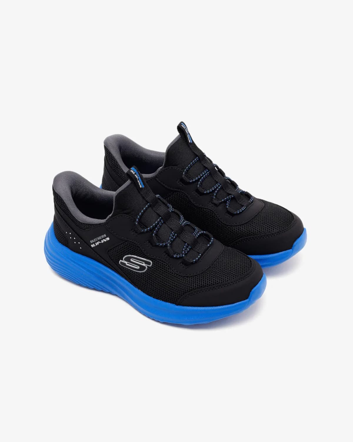 Skechers Bounder Pro Büyük Erkek Çocuk Siyah Spor Ayakkabı — Mavi · 404208L-BKBL (6/7)
