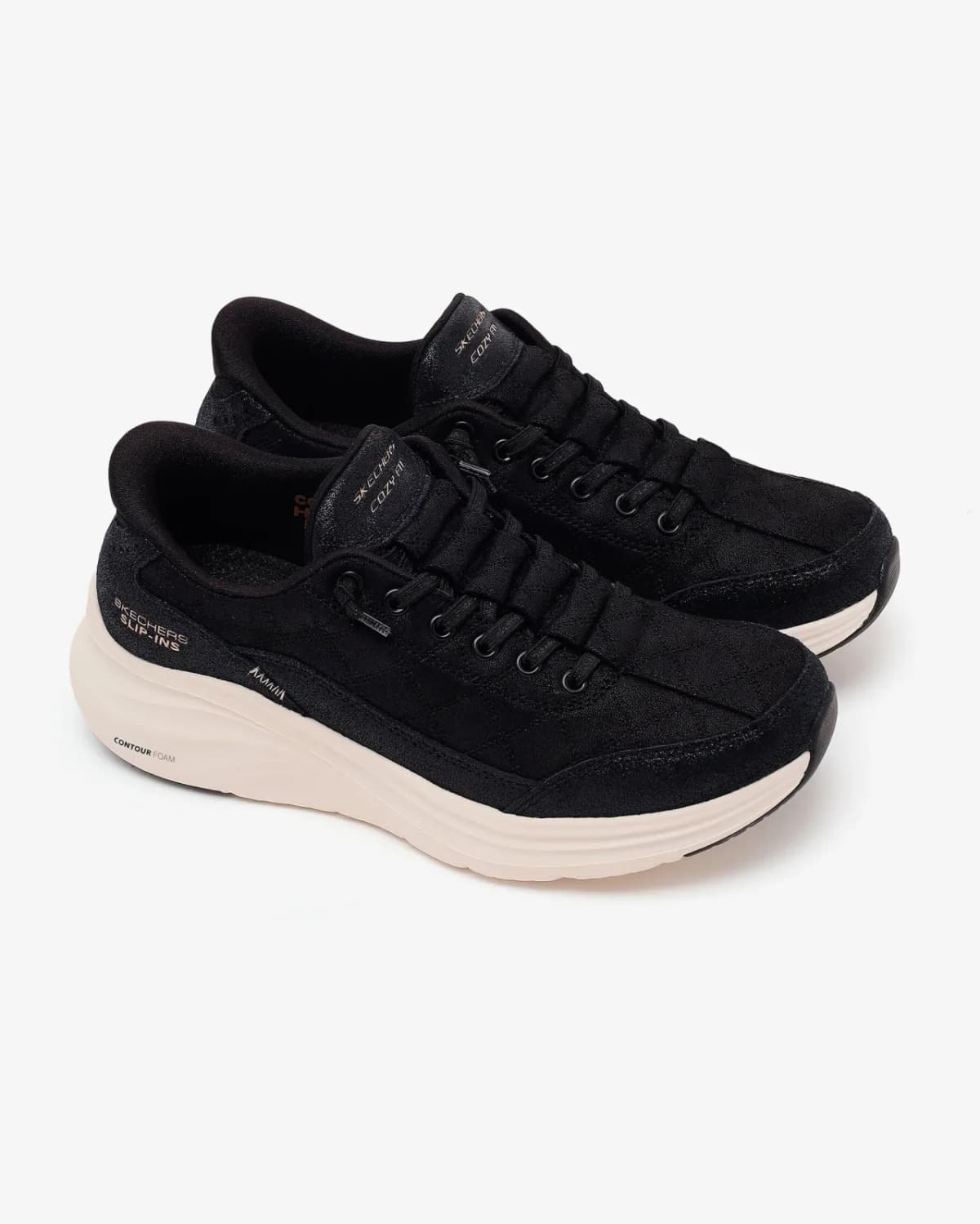 Skechers Contour Foam - Natural Ease - Cozy Fit Kadın Siyah Spor Ayakkabı · 150507-BKRG (6/7)