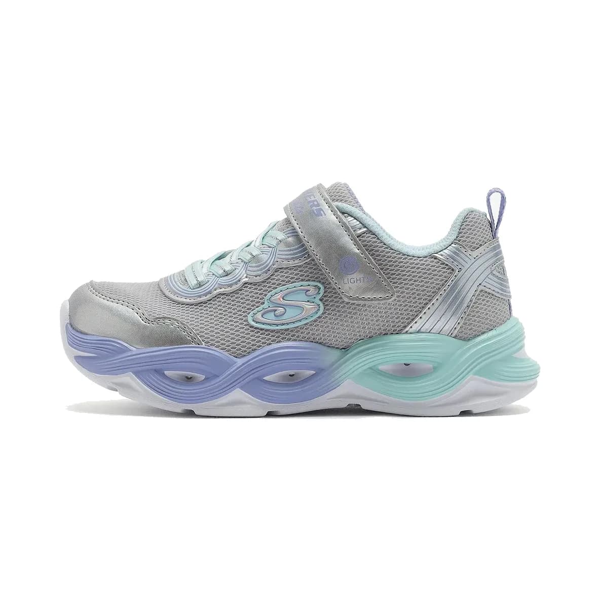 Skechers Twisty Glow Büyük Kız Çocuk Gri Işıklı Spor Ayakkabı · 303717L-SMLT (3/9)