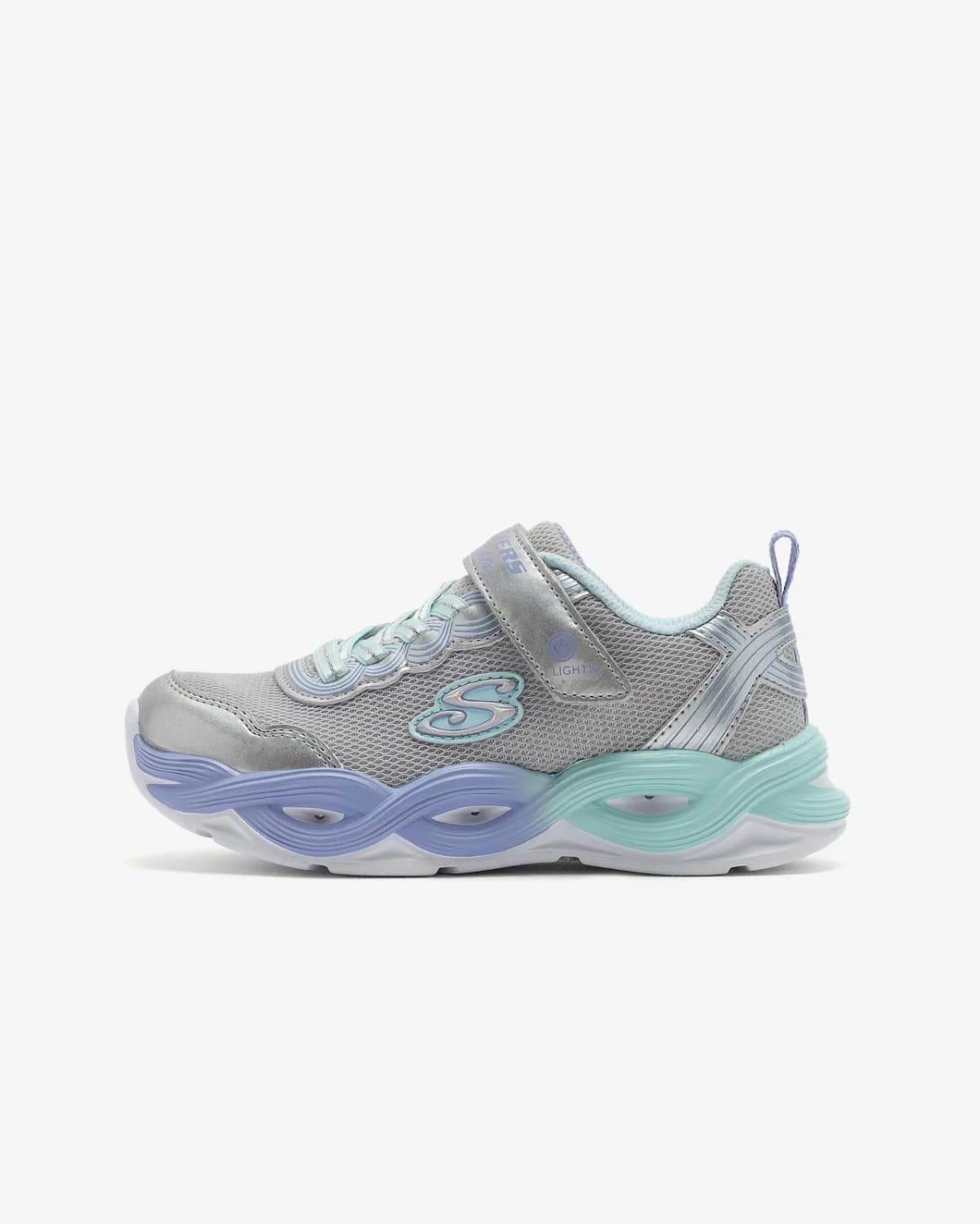 Skechers Twisty Glow Büyük Kız Çocuk Gri Işıklı Spor Ayakkabı · 303717L-SMLT (7/9)