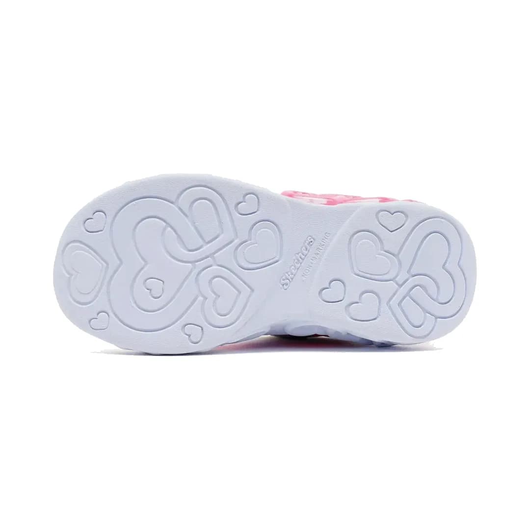 Skechers Infinite Heart Lights - Heart Jewels Küçük Kız Çocuk Gri Işıklı Spor Ayakkabı · 303261N-SMLT (4/6)