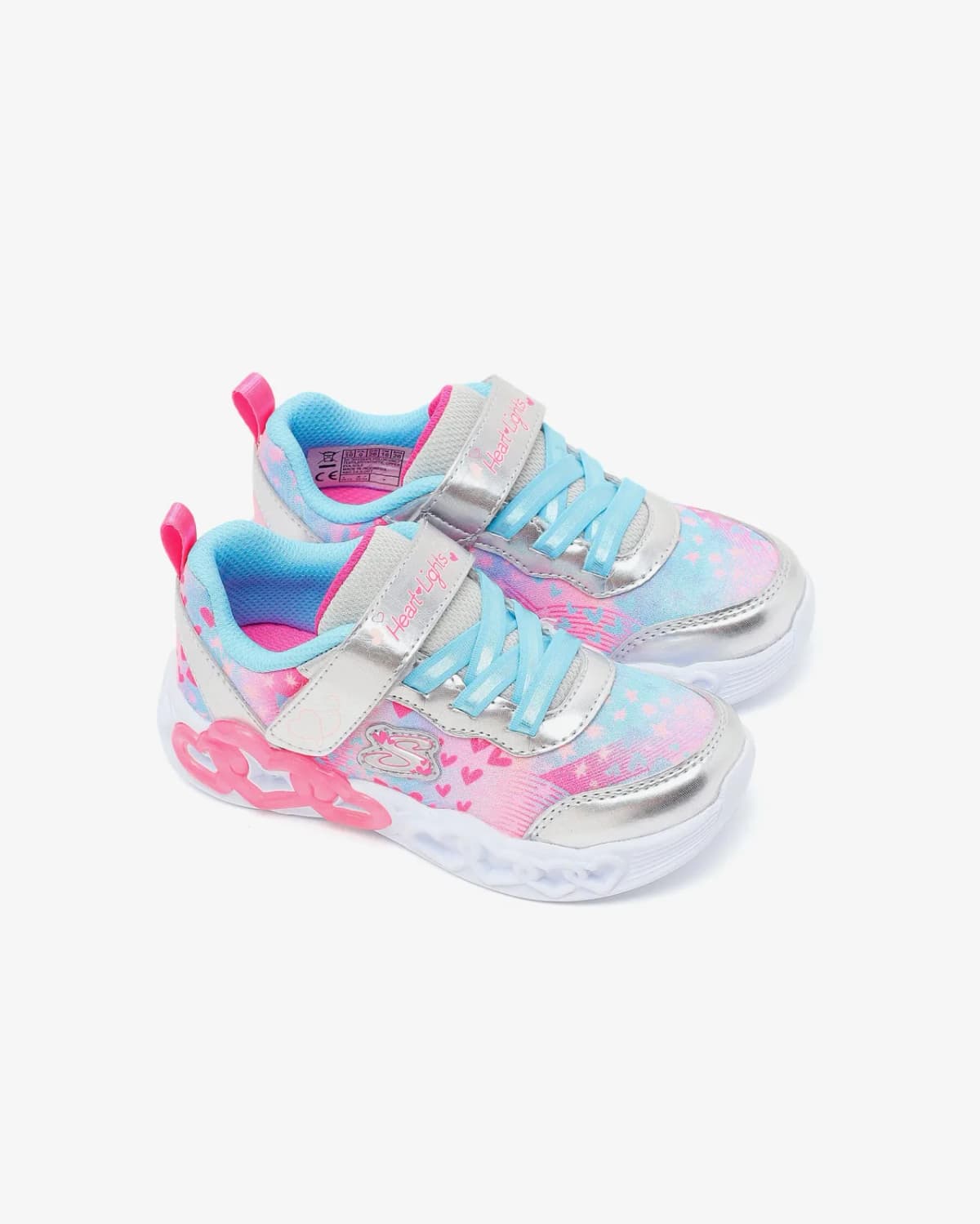 Skechers Infinite Heart Lights - Heart Jewels Küçük Kız Çocuk Gri Işıklı Spor Ayakkabı · 303261N-SMLT (5/6)