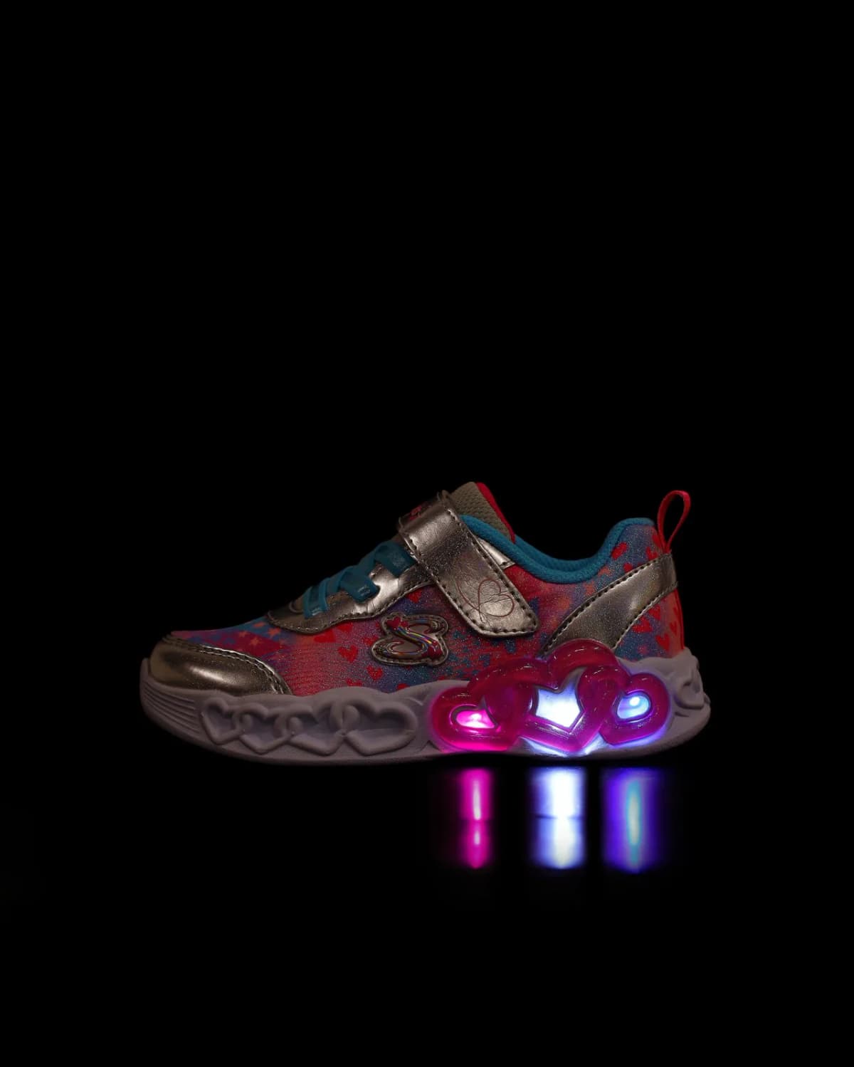 Skechers Infinite Heart Lights - Heart Jewels Küçük Kız Çocuk Gri Işıklı Spor Ayakkabı · 303261N-SMLT (6/6)