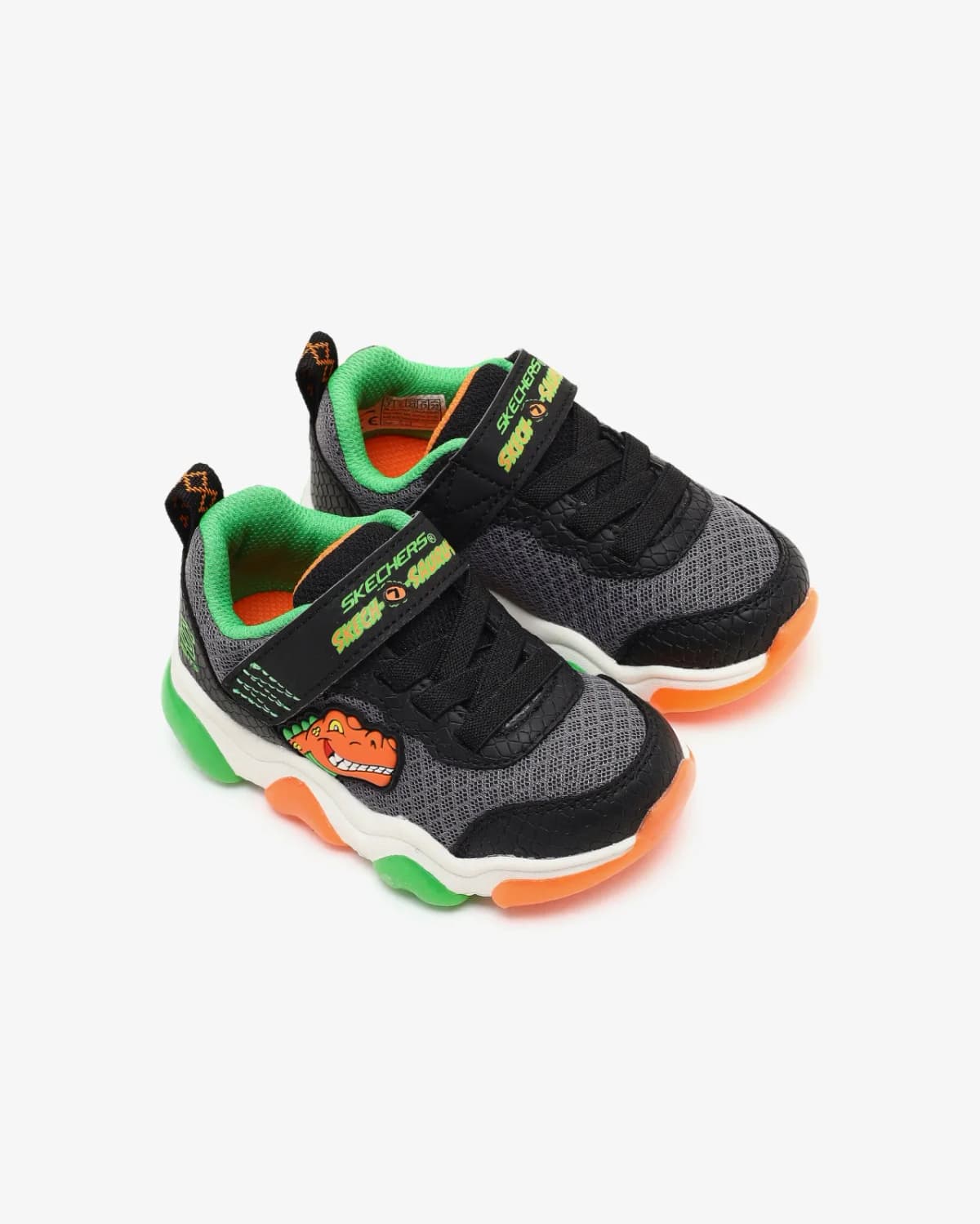 Skechers Mighty Glow 2.0 - Dino Bolt Küçük Erkek Çocuk Siyah Işıklı Spor Ayakkabı · 403501N-BKOR (5/6)