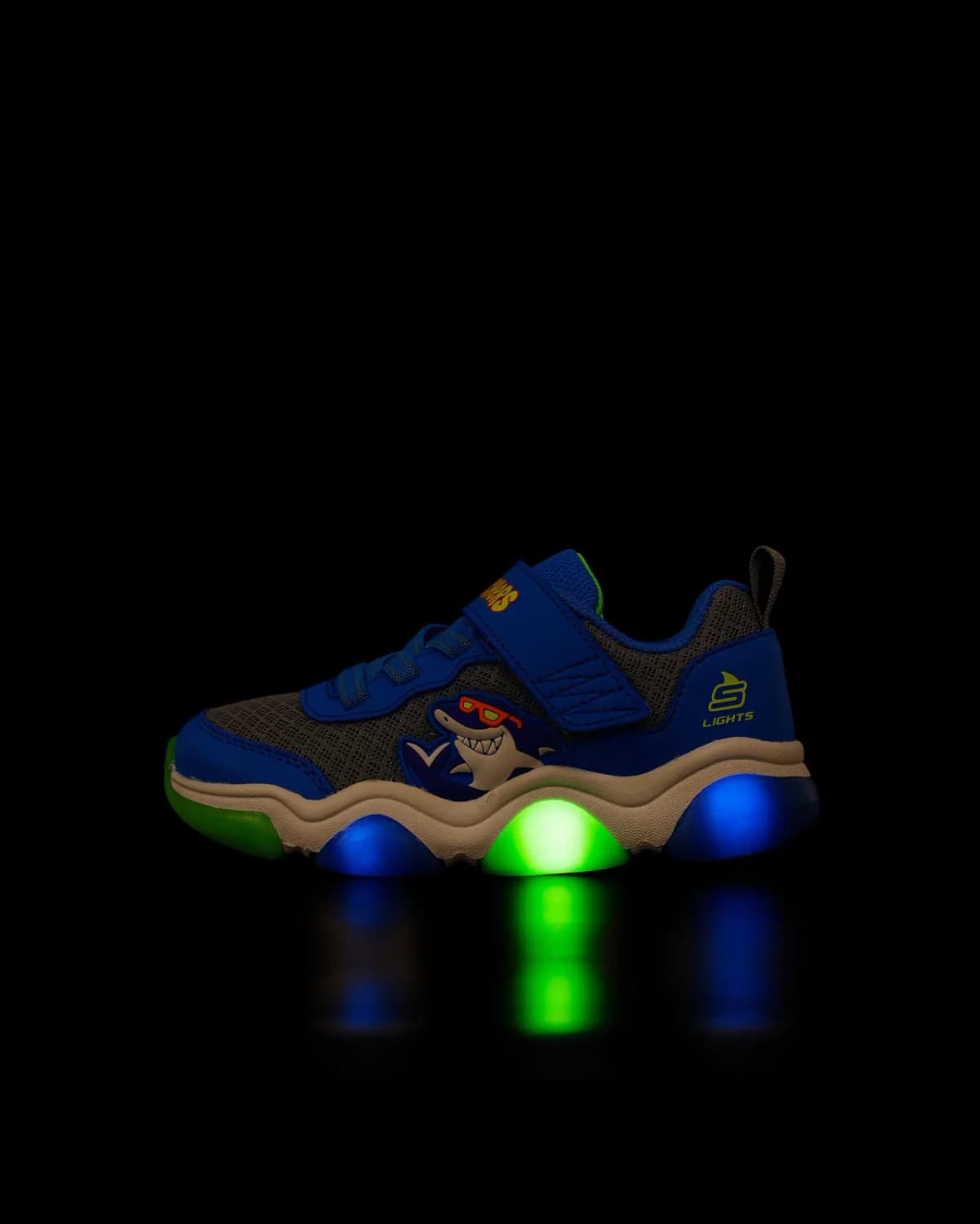 Skechers Mighty Glow 2.0 - Dino Bolt Küçük Erkek Çocuk Mavi Işıklı Spor Ayakkabı · 403501N-BLGY (6/6)