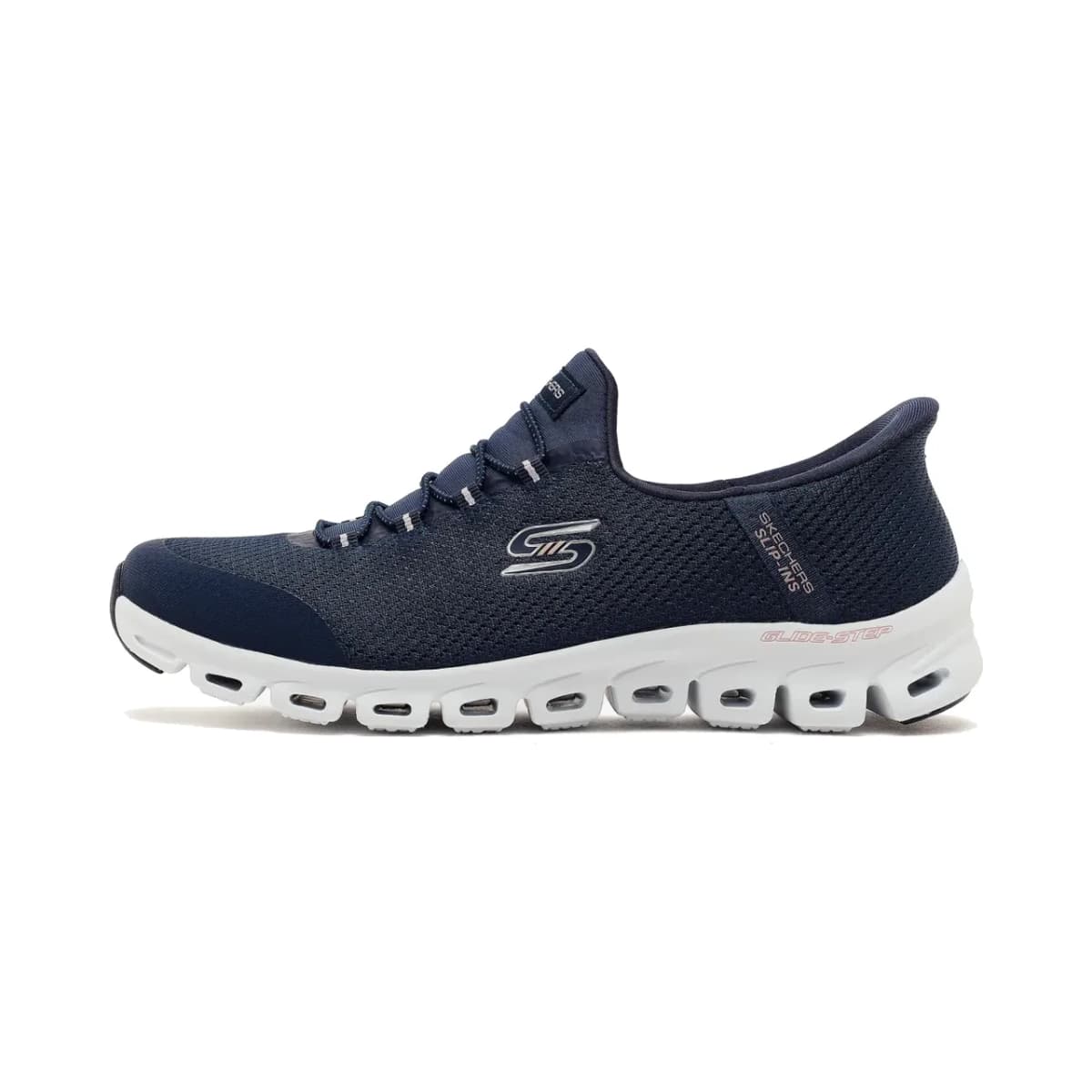 Skechers Glide-step Kadın Lacivert Spor Ayakkabı — Beyaz · 104547-NVY (2/7)