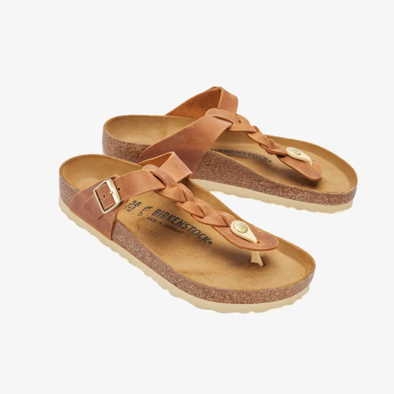 Birkenstock Gizeh Leoi Braided Kadın Kahverengi Terlik görsel 4