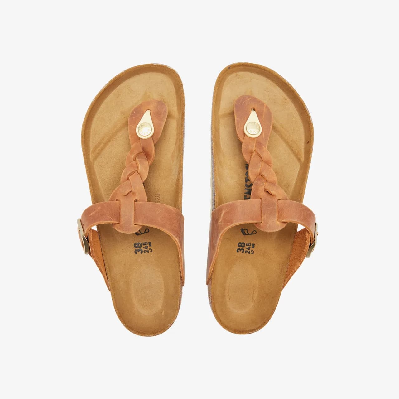 Birkenstock Gizeh Leoi Braided Kadın Kahverengi Terlik görsel 5