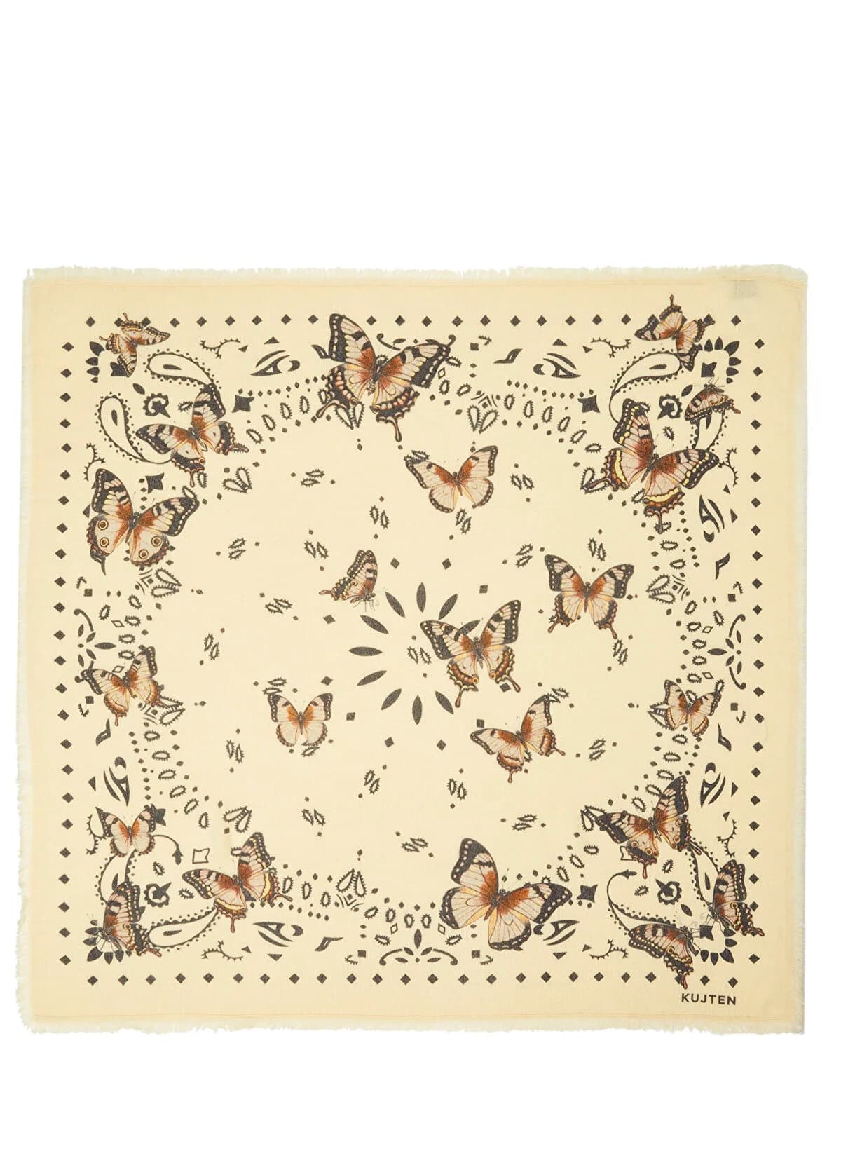 Kujten Hachiko Butterfly Sarı Kadın Kaşmir Şal — kadin Şal & Eşarp · SP-MUKAA9NQ (2/3)