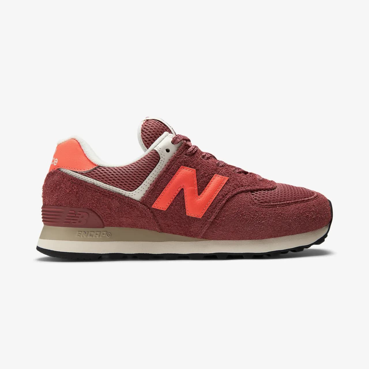 New Balance 574 Lifestyle Kadın Kahverengi Spor Ayakkabı — Beyaz · KJ3785