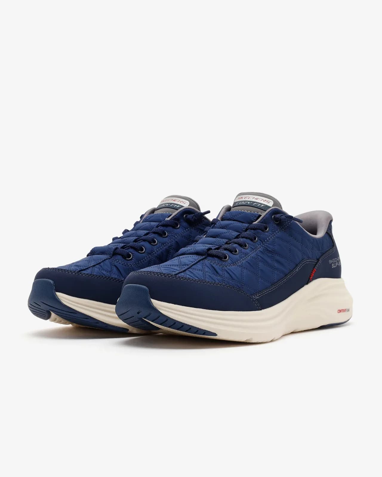Skechers Contour Foam - Cozy Fit Erkek Lacivert Spor Ayakkabı — Mavi · 232619-NVGY (3/7)