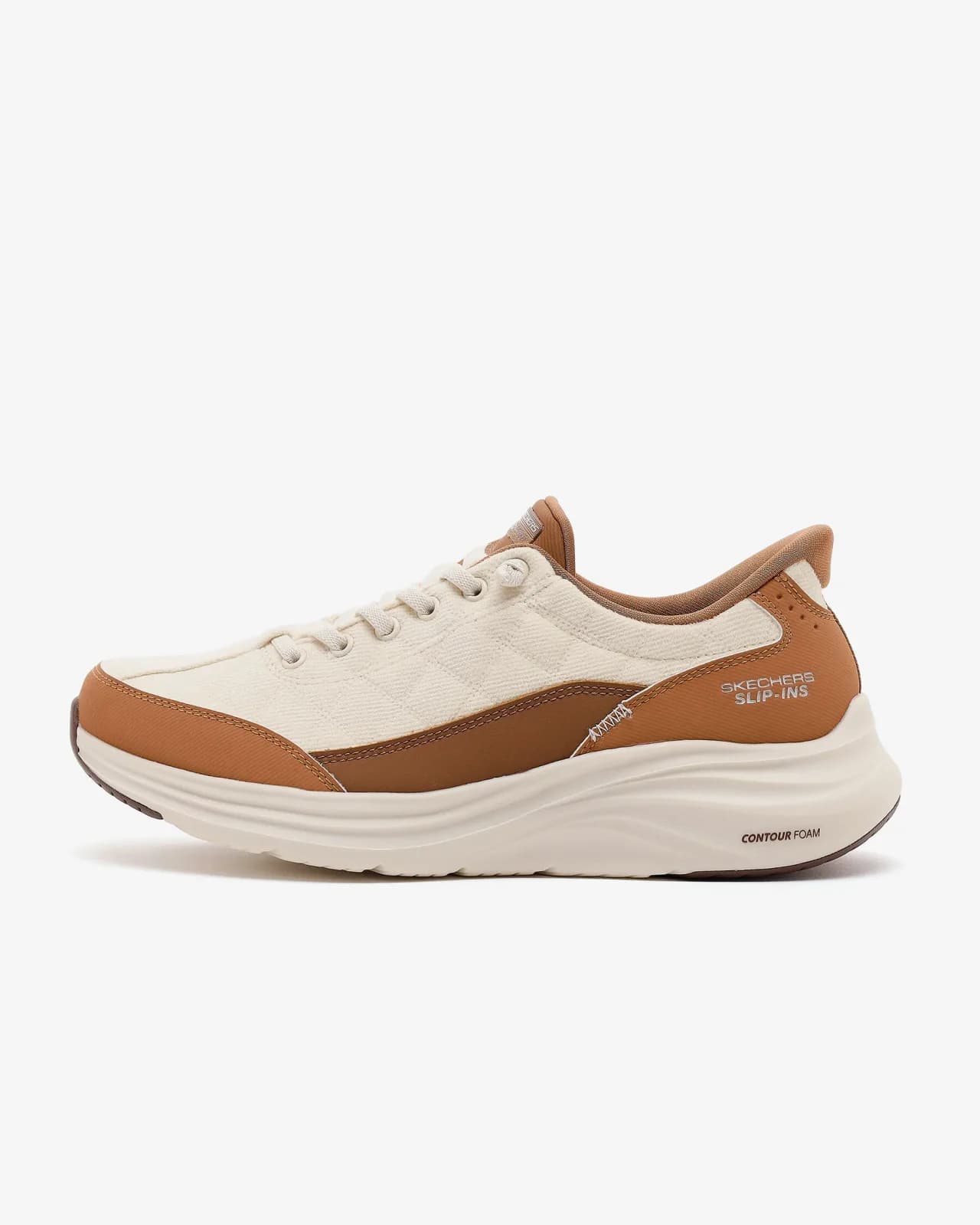 Skechers Contour Foam - Luxe Comfort - Cozy Fit Kadın Bej Spor Ayakkabı