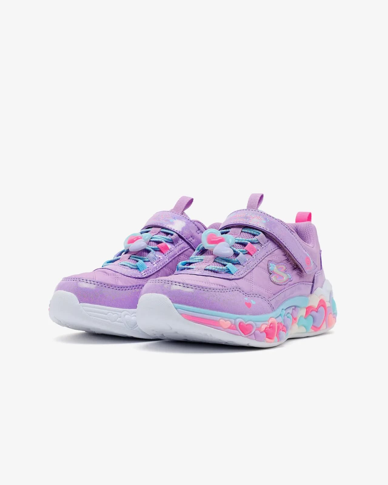 Skechers Eternal Heart Lights - Cozy Fit Büyük Kız Çocuk Mor Işıklı Spor Ayakkabı — Çok Renkli · 302768L-LVMT (3/6)