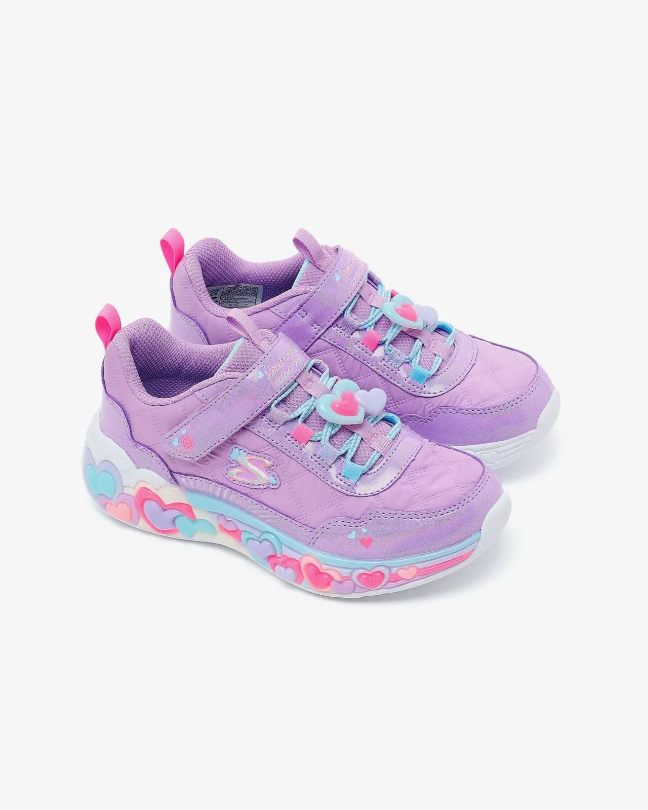 Skechers Eternal Heart Lights - Cozy Fit Büyük Kız Çocuk Mor Işıklı Spor Ayakkabı — Çok Renkli · 302768L-LVMT (5/6)