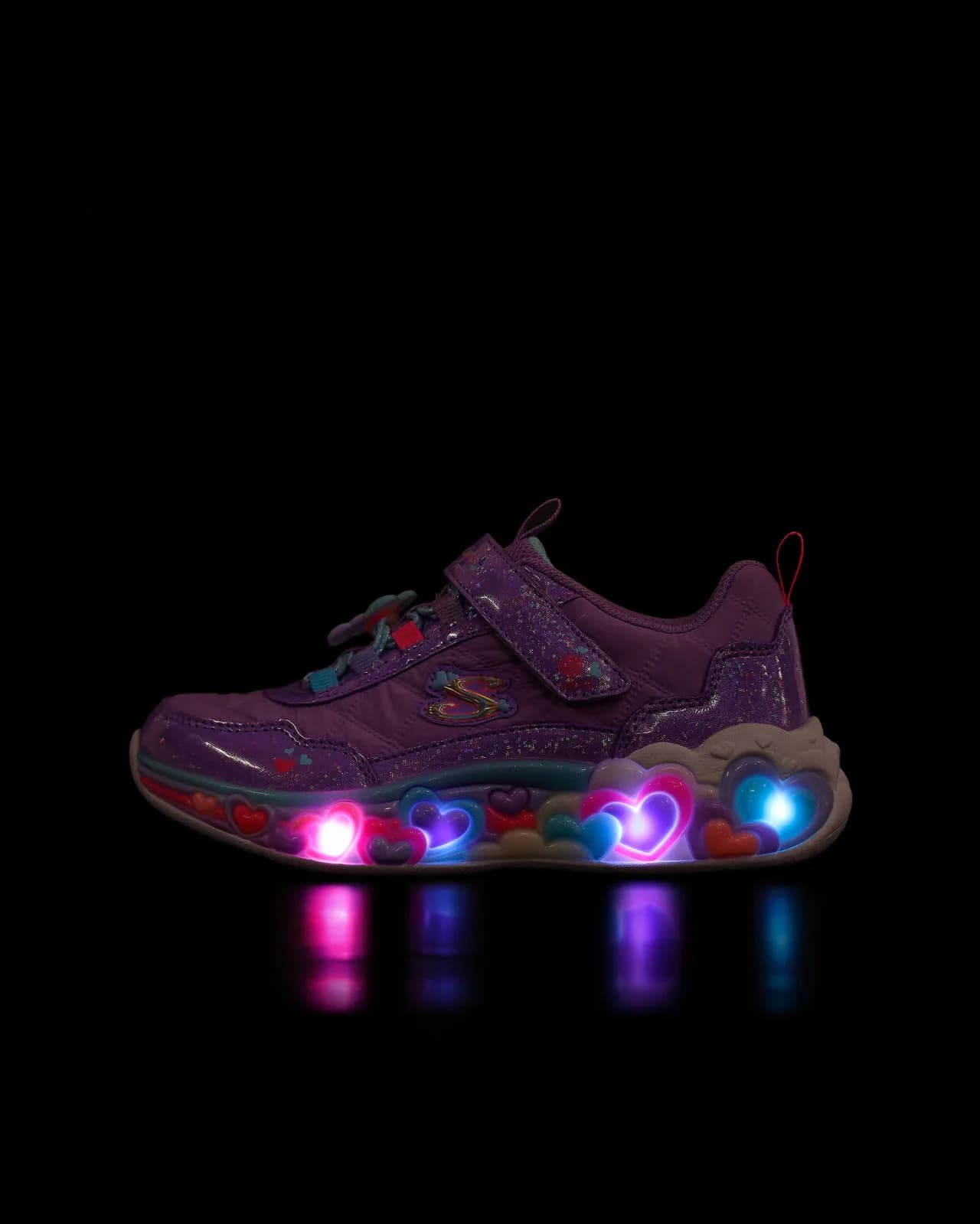 Skechers Eternal Heart Lights - Cozy Fit Büyük Kız Çocuk Mor Işıklı Spor Ayakkabı — Çok Renkli · 302768L-LVMT (6/6)