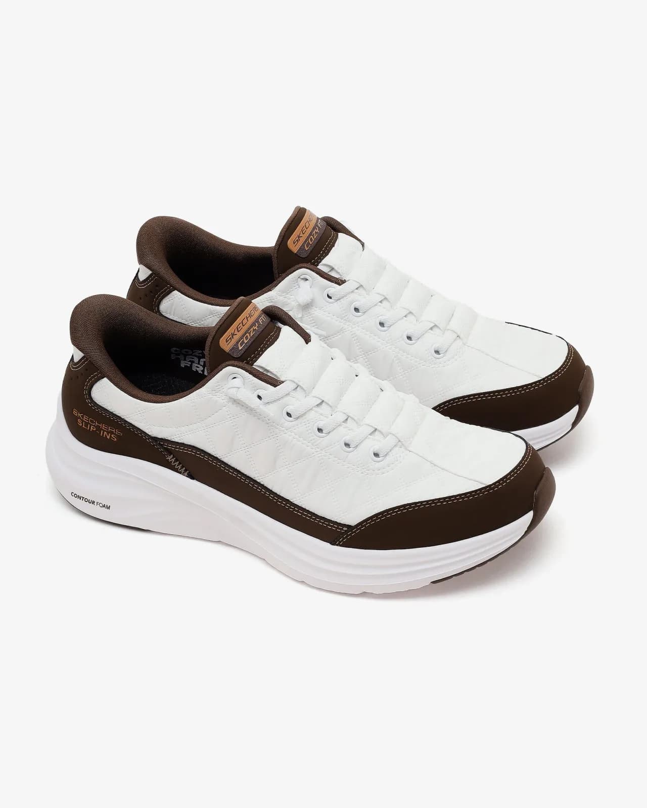 Skechers Contour Foam - Cozy Fit Erkek Beyaz Spor Ayakkabı · 232619-WBR (6/7)