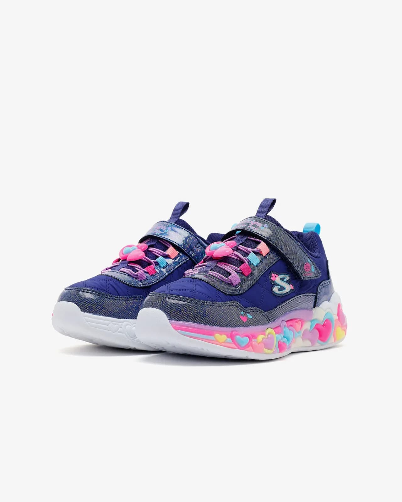 Skechers Eternal Heart Lights - Cozy Fit Büyük Kız Çocuk Lacivert Işıklı Spor Ayakkabı — Mavi · 302768L-NVMT (3/6)