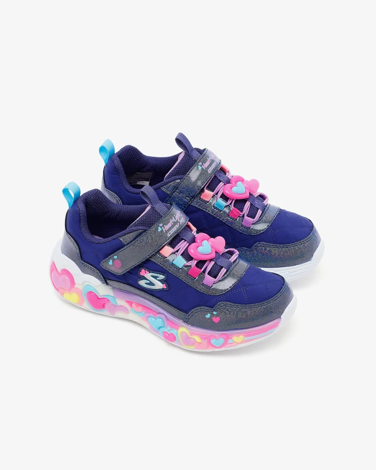 Skechers Eternal Heart Lights - Cozy Fit Büyük Kız Çocuk Lacivert Işıklı Spor Ayakkabı — Mavi · 302768L-NVMT (5/6)