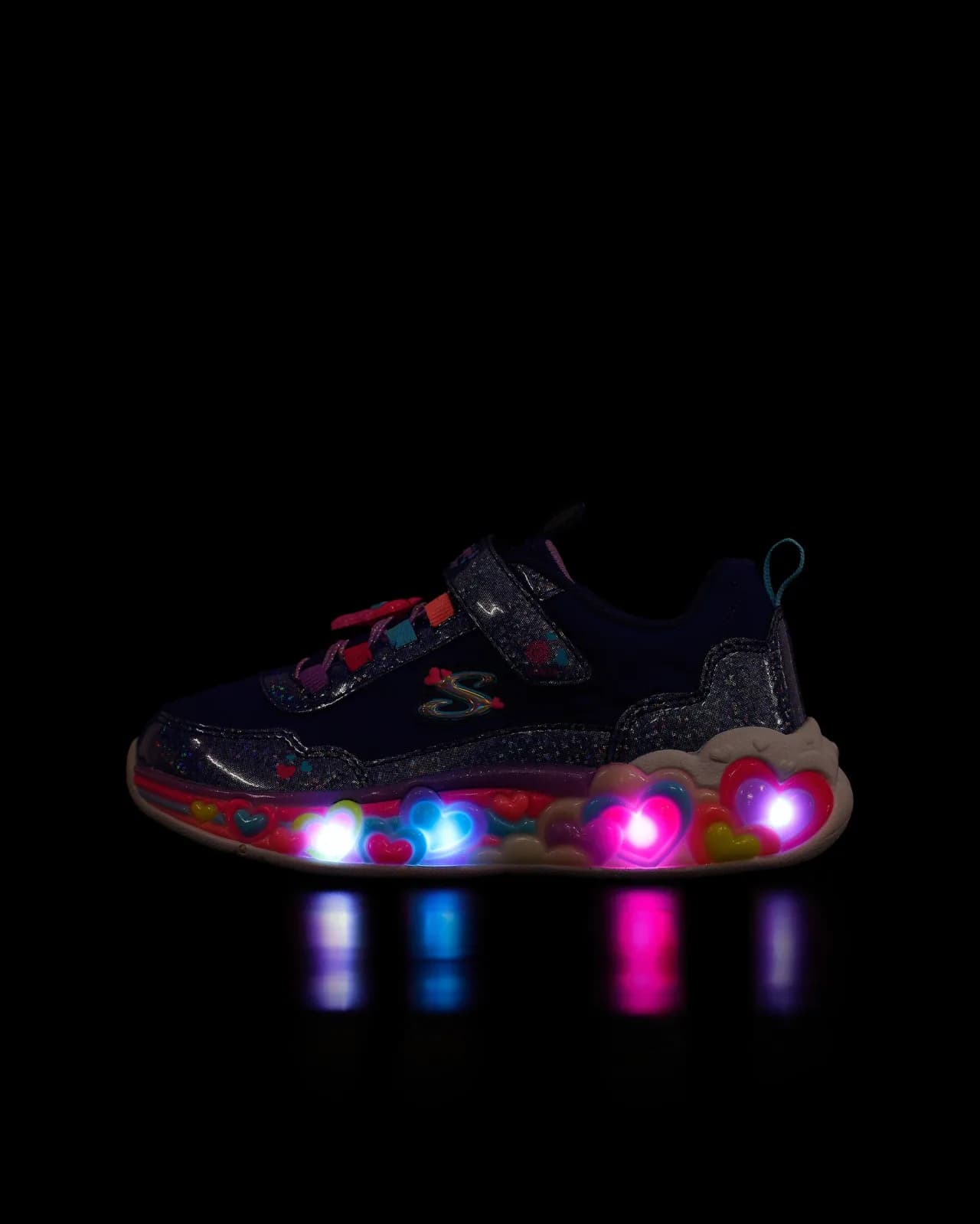 Skechers Eternal Heart Lights - Cozy Fit Büyük Kız Çocuk Lacivert Işıklı Spor Ayakkabı — Mavi · 302768L-NVMT (6/6)