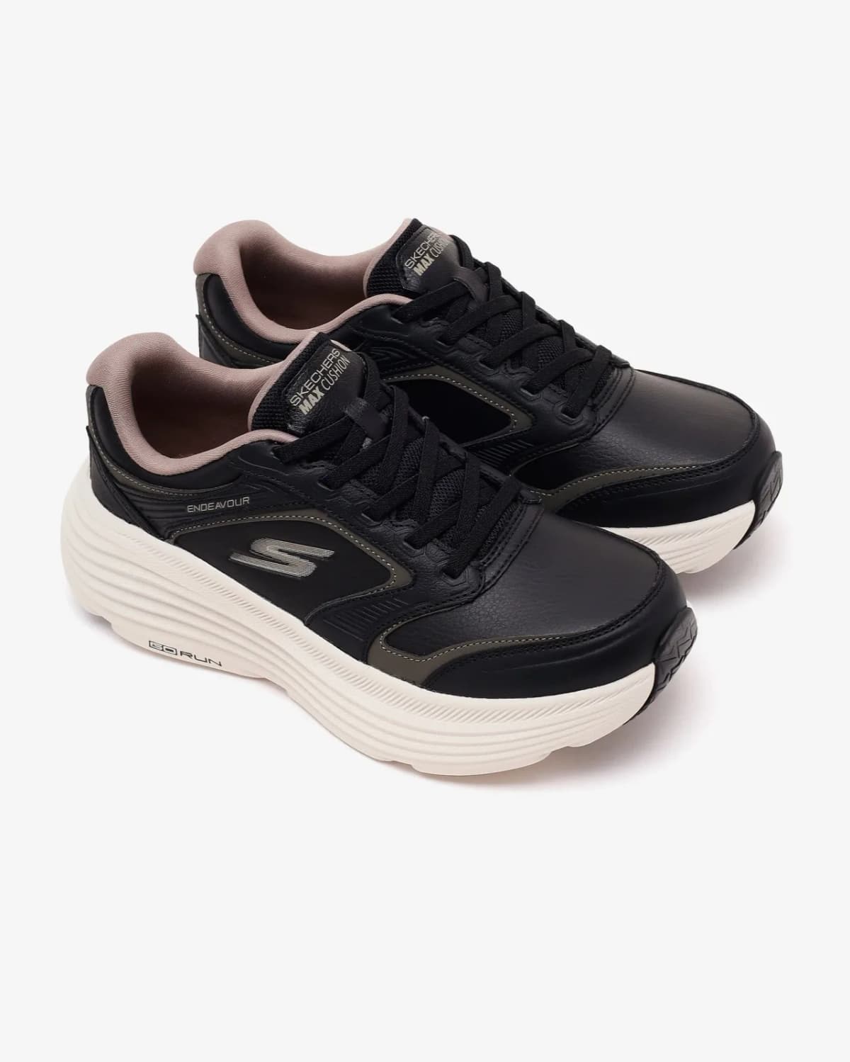 Skechers Max Cushioning Endeavour Kadın Siyah Koşu Ayakkabısı · 129480-BLK (6/7)