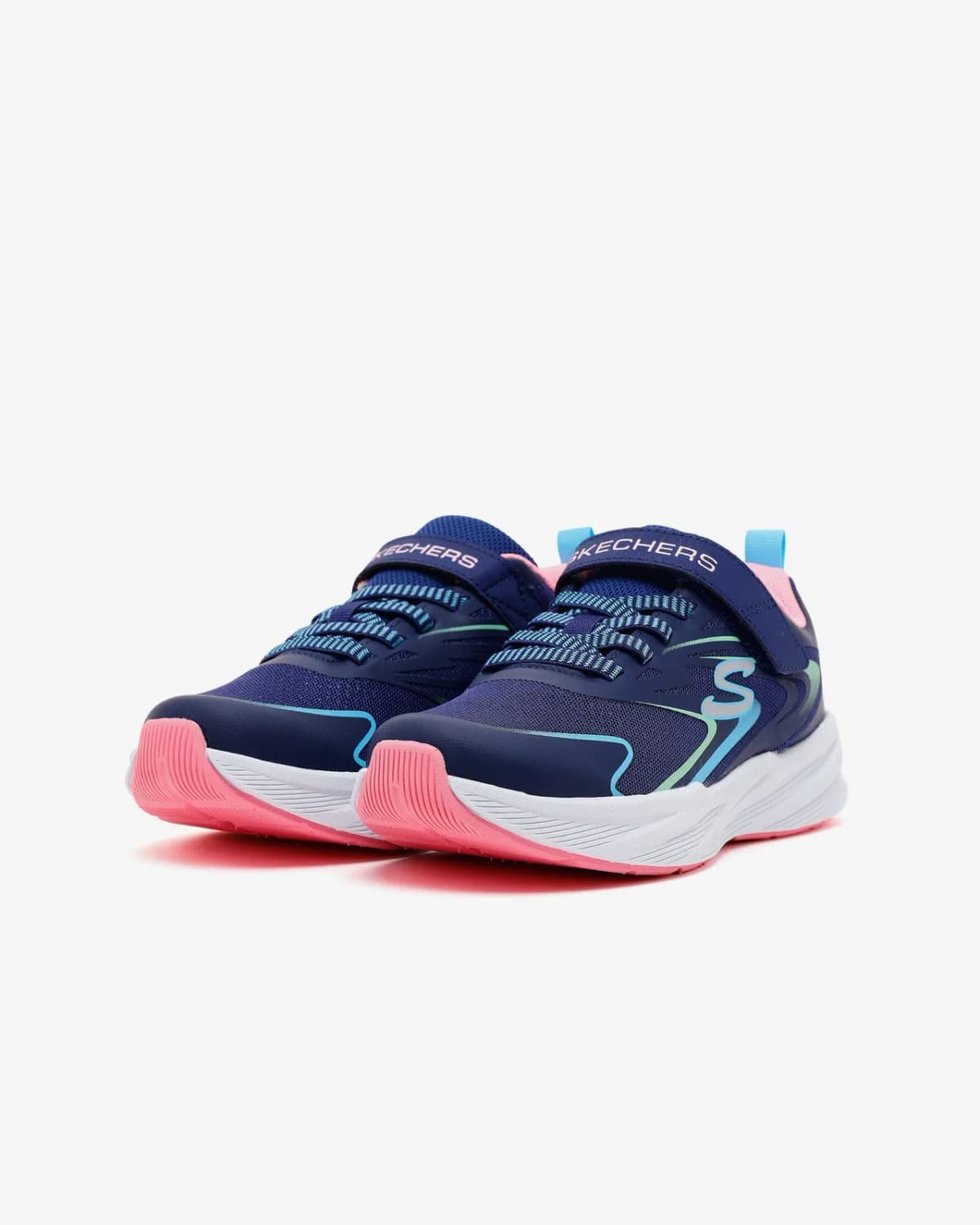 Skechers Microspec Tread - Hyper Speed Büyük Kız Çocuk Lacivert Spor Ayakkabı — Mavi · 303882L-NVMT (3/5)