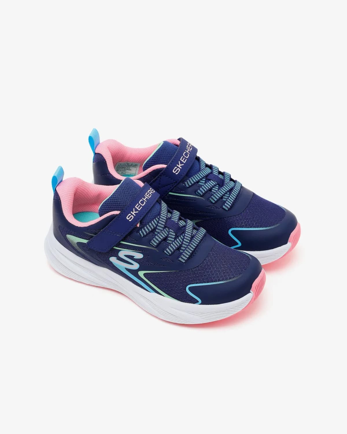 Skechers Microspec Tread - Hyper Speed Büyük Kız Çocuk Lacivert Spor Ayakkabı — Mavi · 303882L-NVMT (5/5)