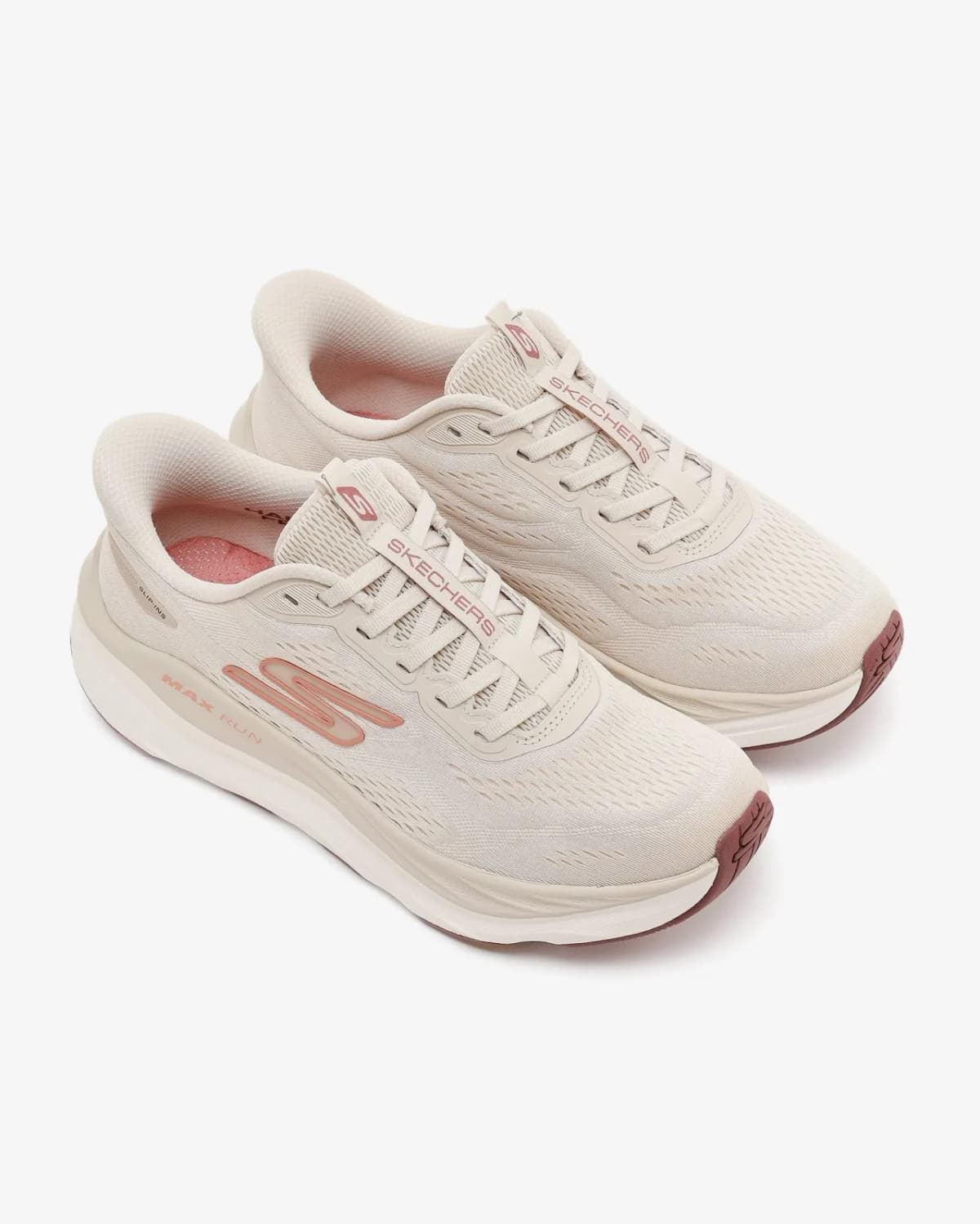 Skechers Max Run Kadın Bej Koşu Ayakkabısı · 129200-NAT (6/8)