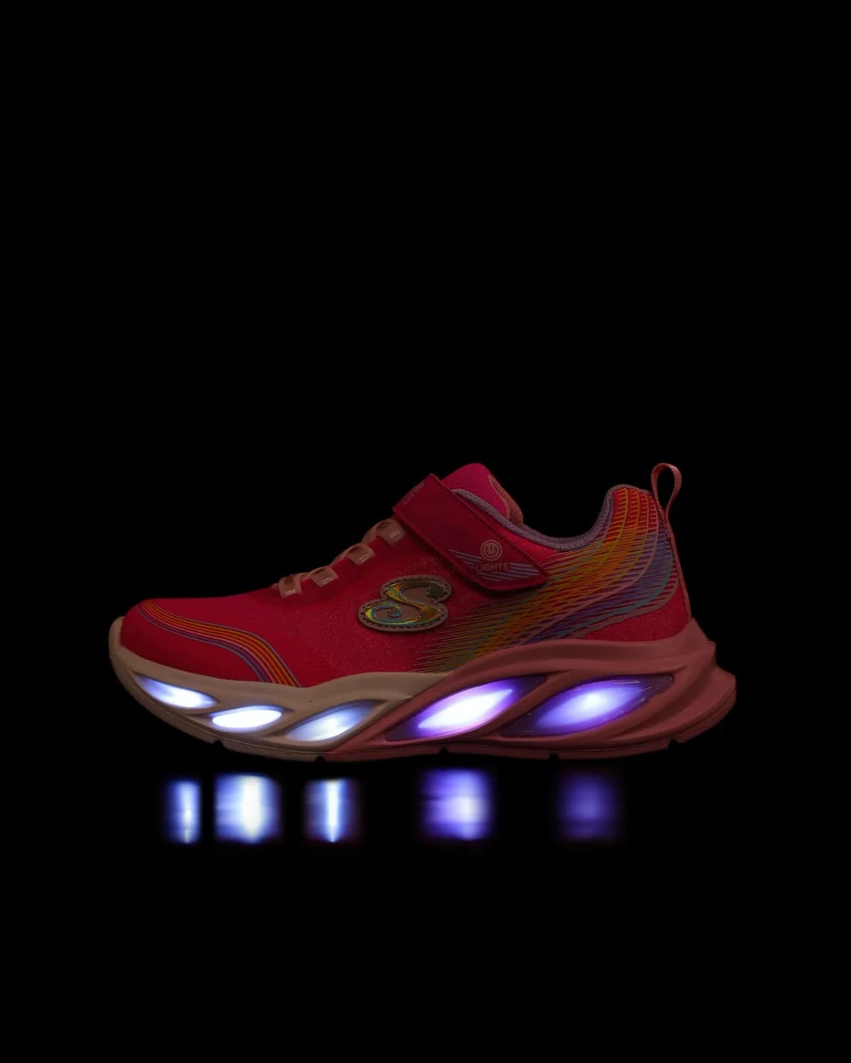 Skechers Cosmic Glow - Rainbow Beam Büyük Kız Çocuk Pembe Işıklı Spor Ayakkabı · 303709L-PKMT (6/6)