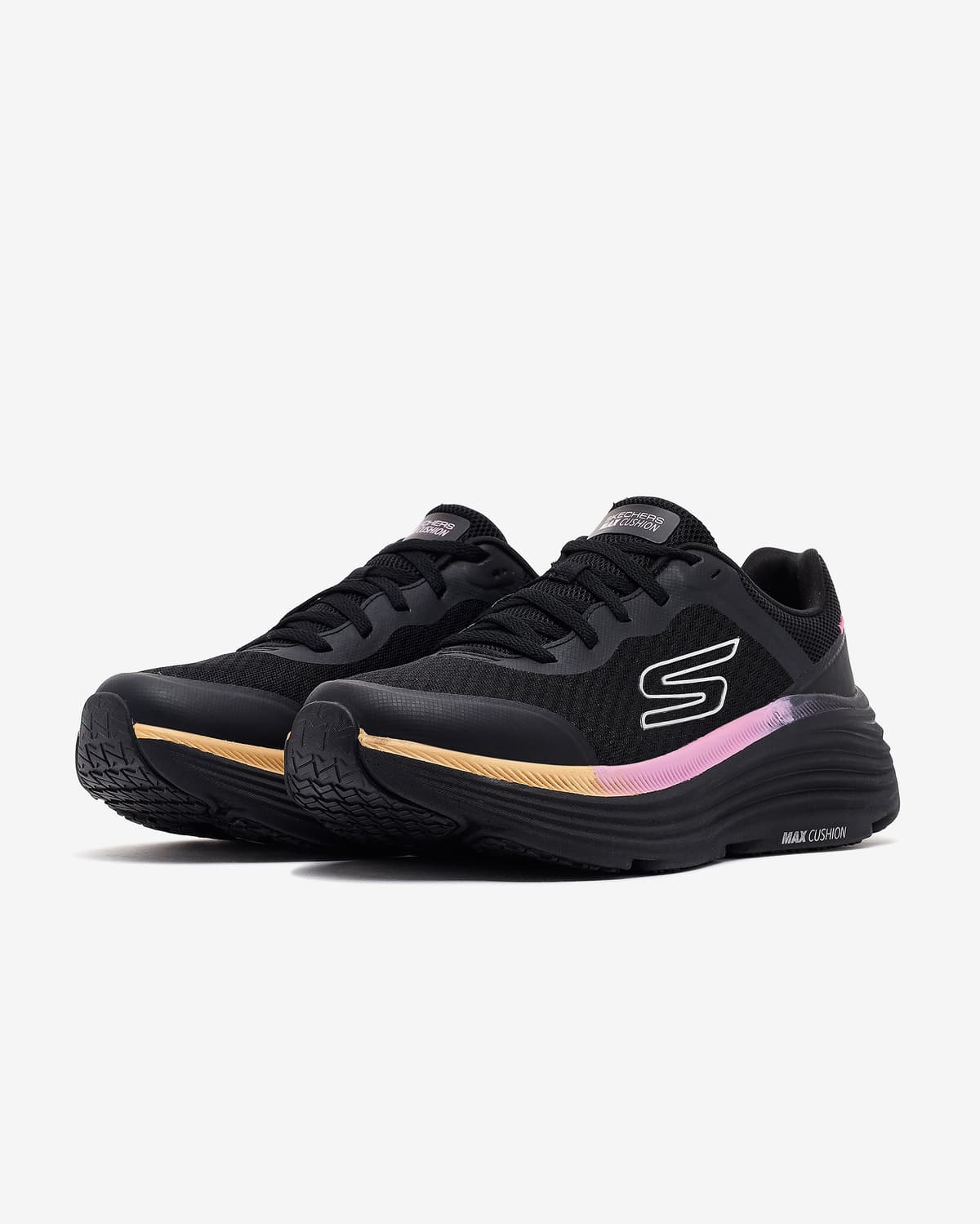 Skechers Max Cushioning Endeavour Kadın Siyah Koşu Ayakkabısı · 129470-BKPK (3/7)