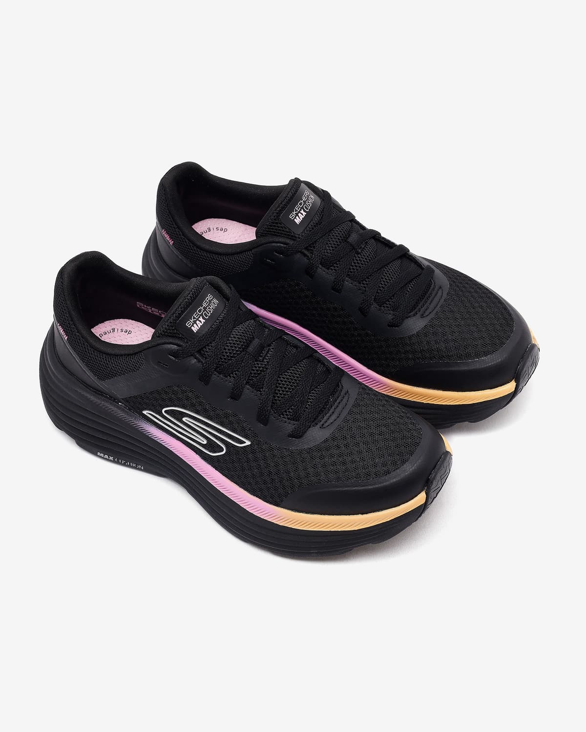 Skechers Max Cushioning Endeavour Kadın Siyah Koşu Ayakkabısı · 129470-BKPK (6/7)