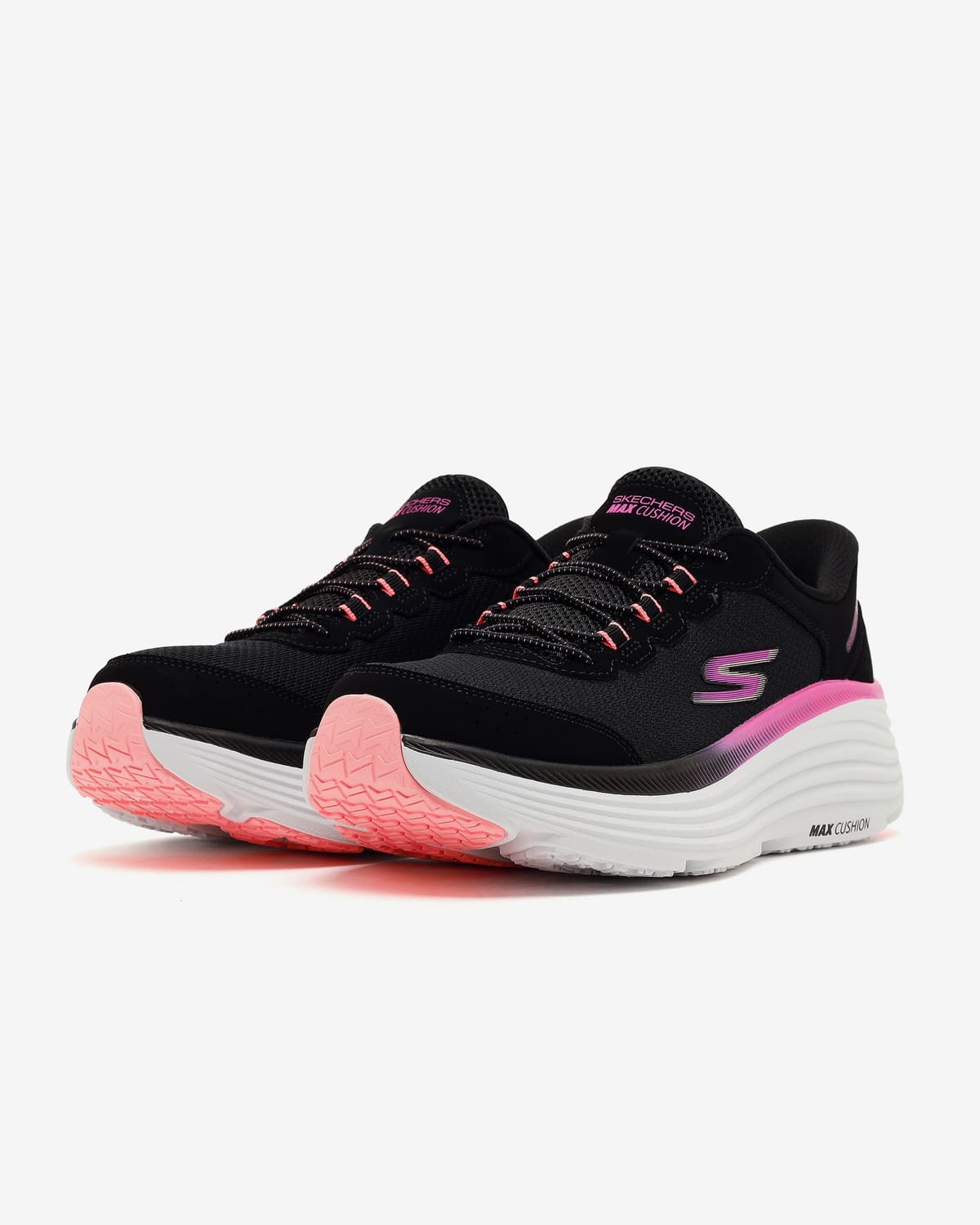 Skechers Max Cushioning Endeavour - Cardova Kadın Siyah Koşu Ayakkabısı · 129474-BKPK (3/7)