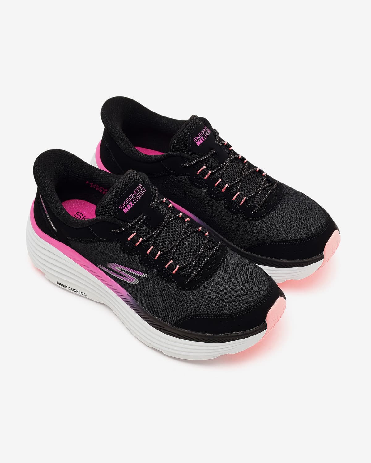 Skechers Max Cushioning Endeavour - Cardova Kadın Siyah Koşu Ayakkabısı · 129474-BKPK (6/7)