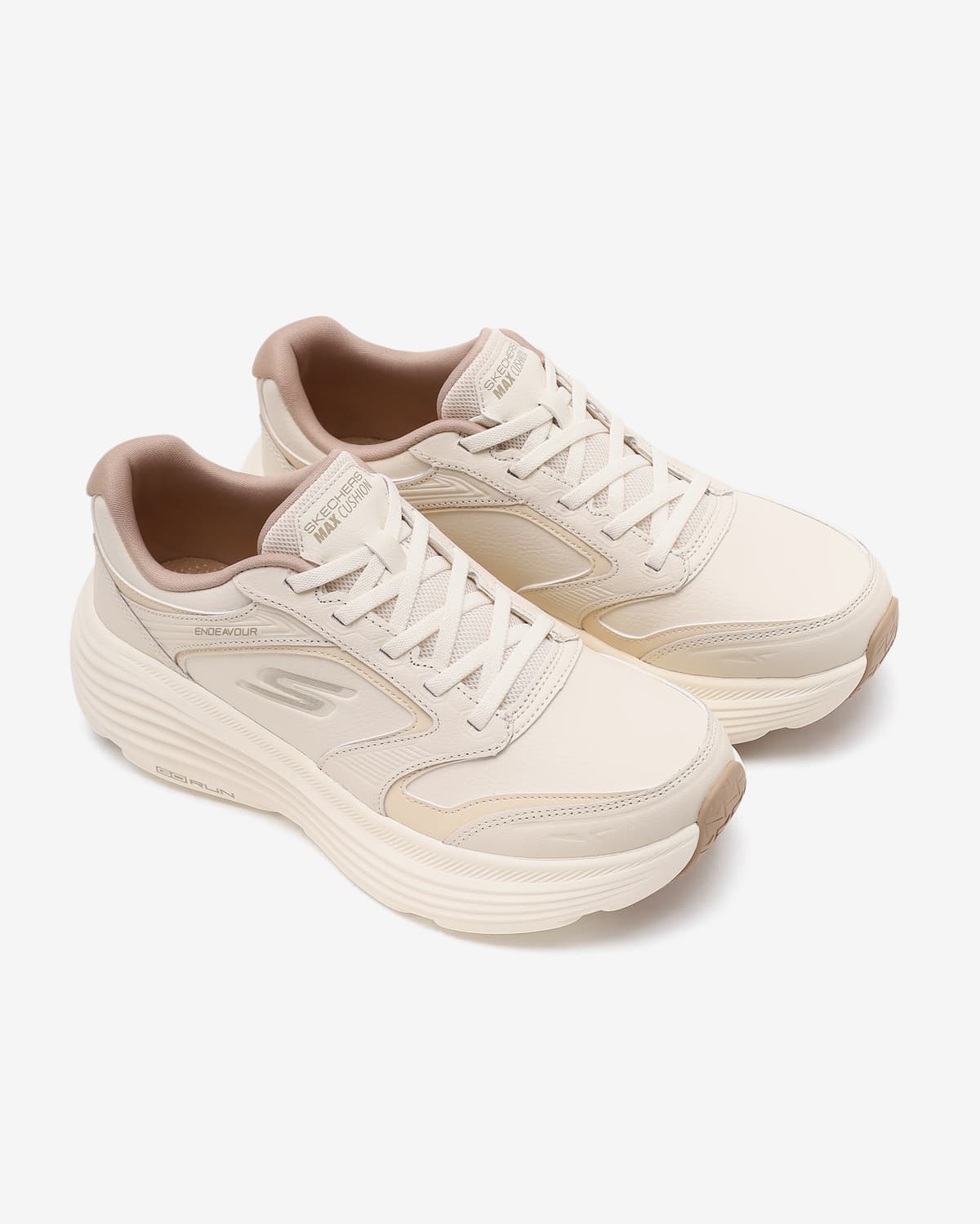 Skechers Max Cushioning Endeavour Kadın Beyaz Koşu Ayakkabısı · 129480-OFWT (6/7)