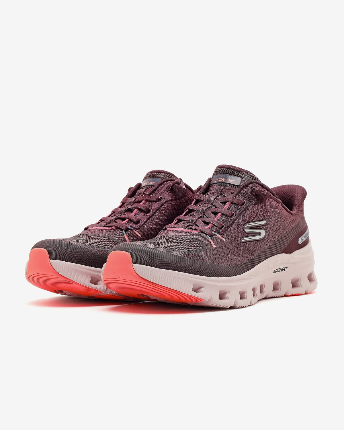 Skechers Arch Fit Glide-step Pro Kadın Bordo Spor Ayakkabı — Kırmızı · 150730-PLUM (3/6)