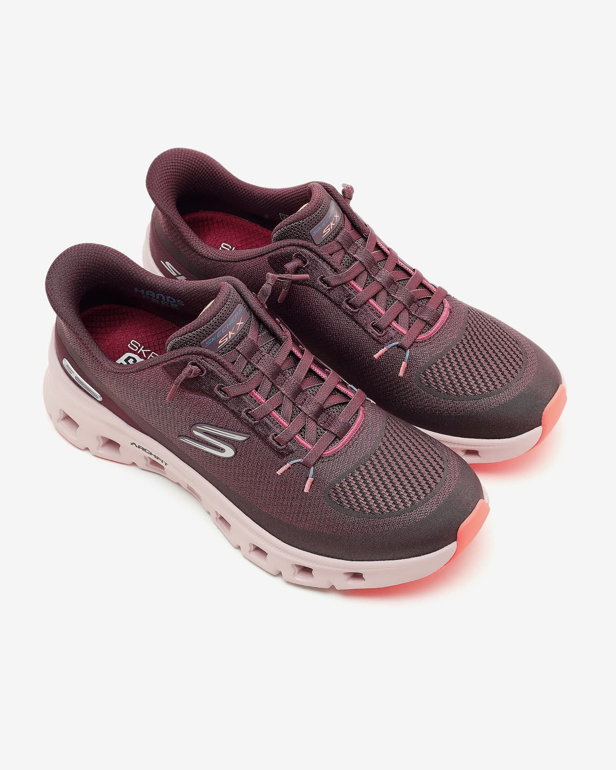 Skechers Arch Fit Glide-step Pro Kadın Bordo Spor Ayakkabı — Kırmızı · 150730-PLUM (5/6)