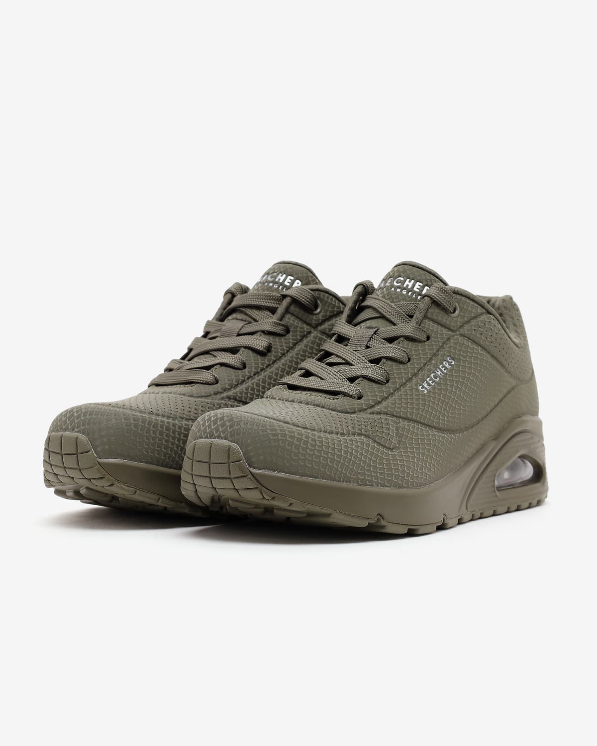Skechers Uno - Shiny Scale Kadın Haki Sneakers — Yeşil · 177861TK-OLV (3/5)