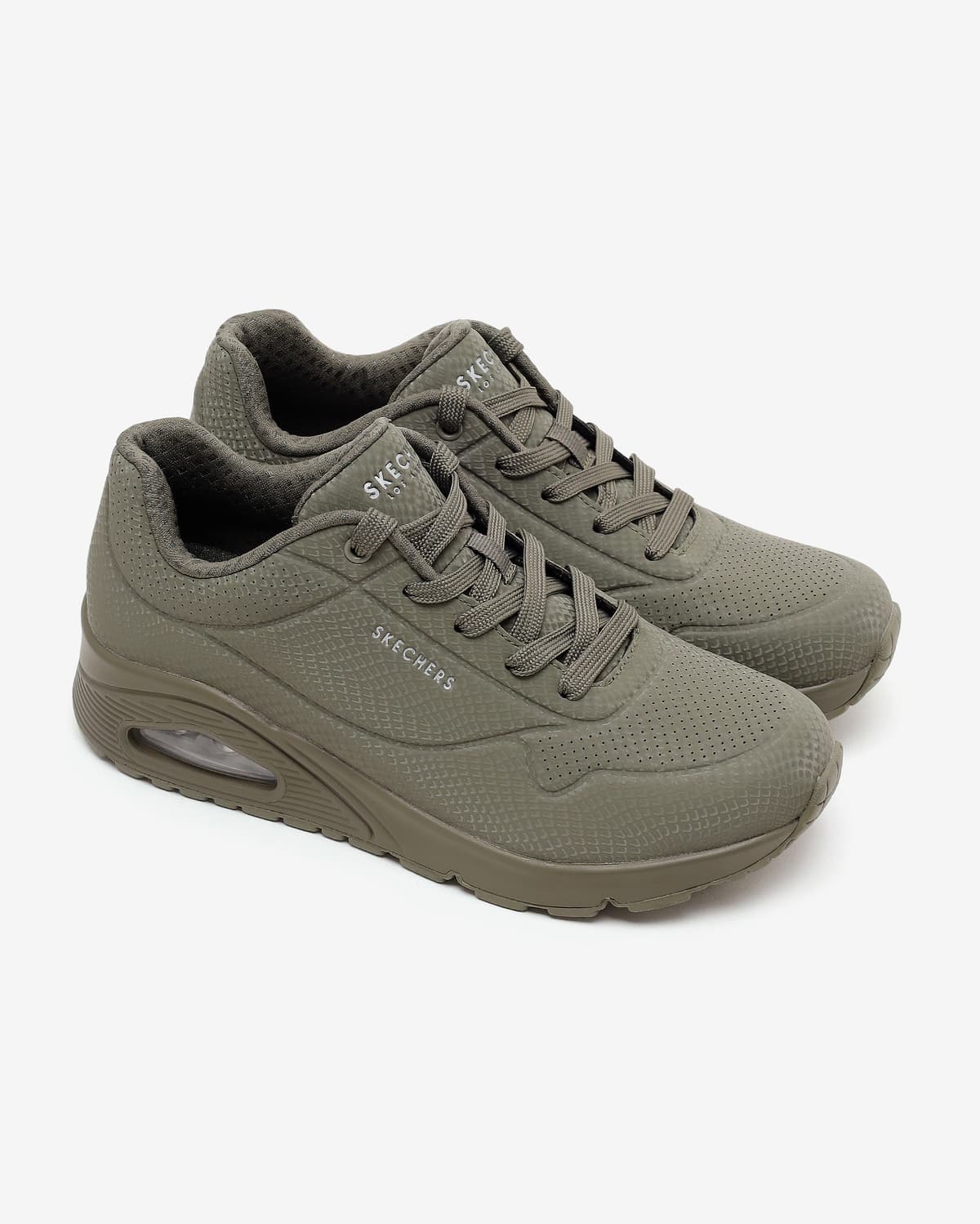 Skechers Uno - Shiny Scale Kadın Haki Sneakers — Yeşil · 177861TK-OLV (5/5)