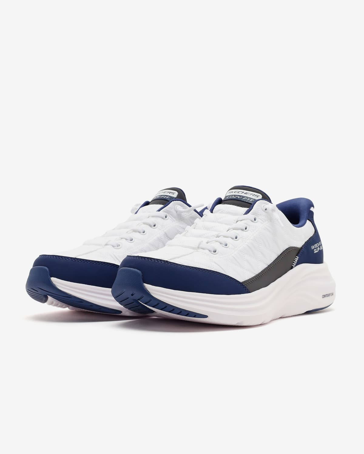 Skechers Contour Foam - Cozy Fit Erkek Beyaz Spor Ayakkabı — Çok Renkli · 232619-WNV (3/7)