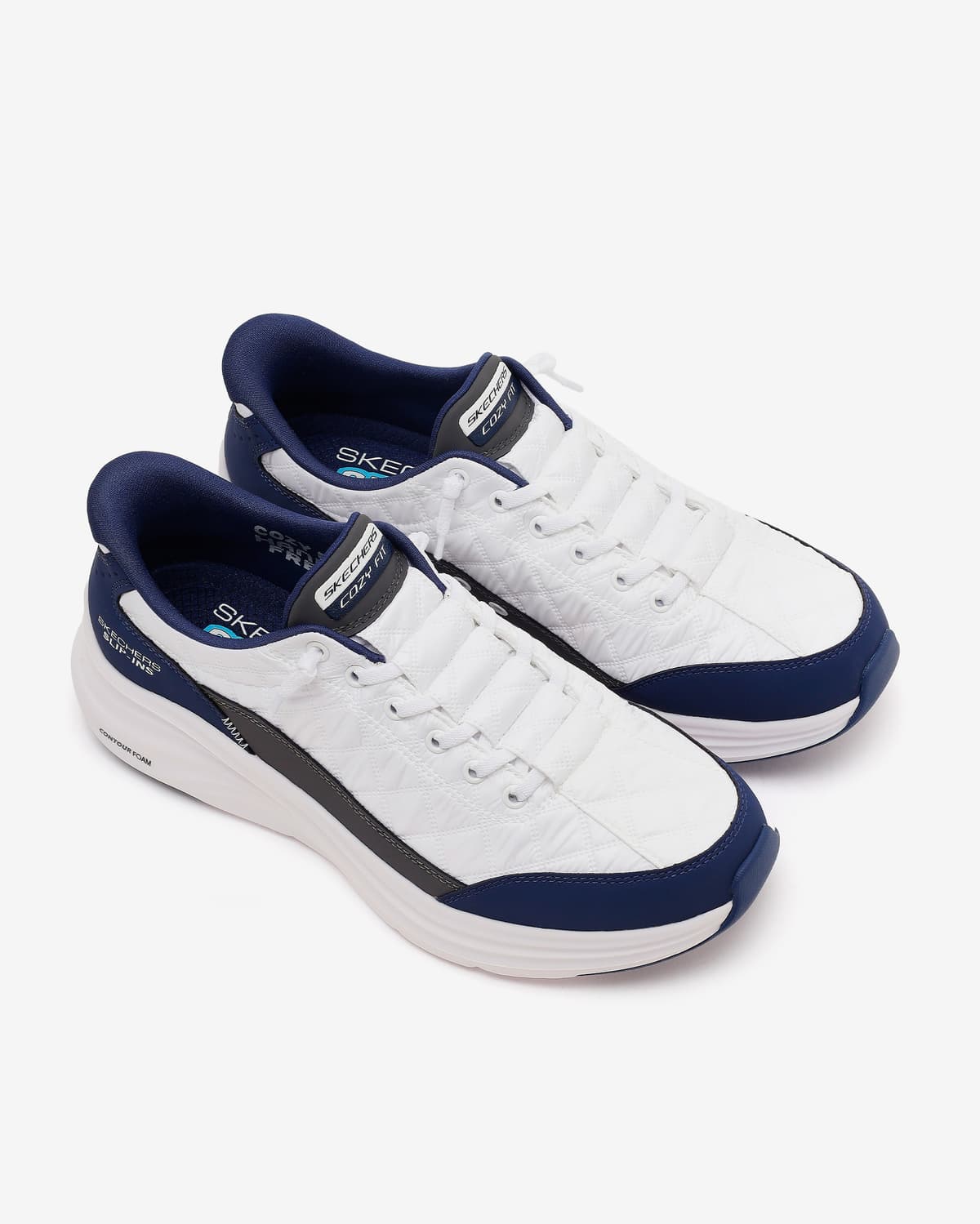 Skechers Contour Foam - Cozy Fit Erkek Beyaz Spor Ayakkabı — Çok Renkli · 232619-WNV (6/7)