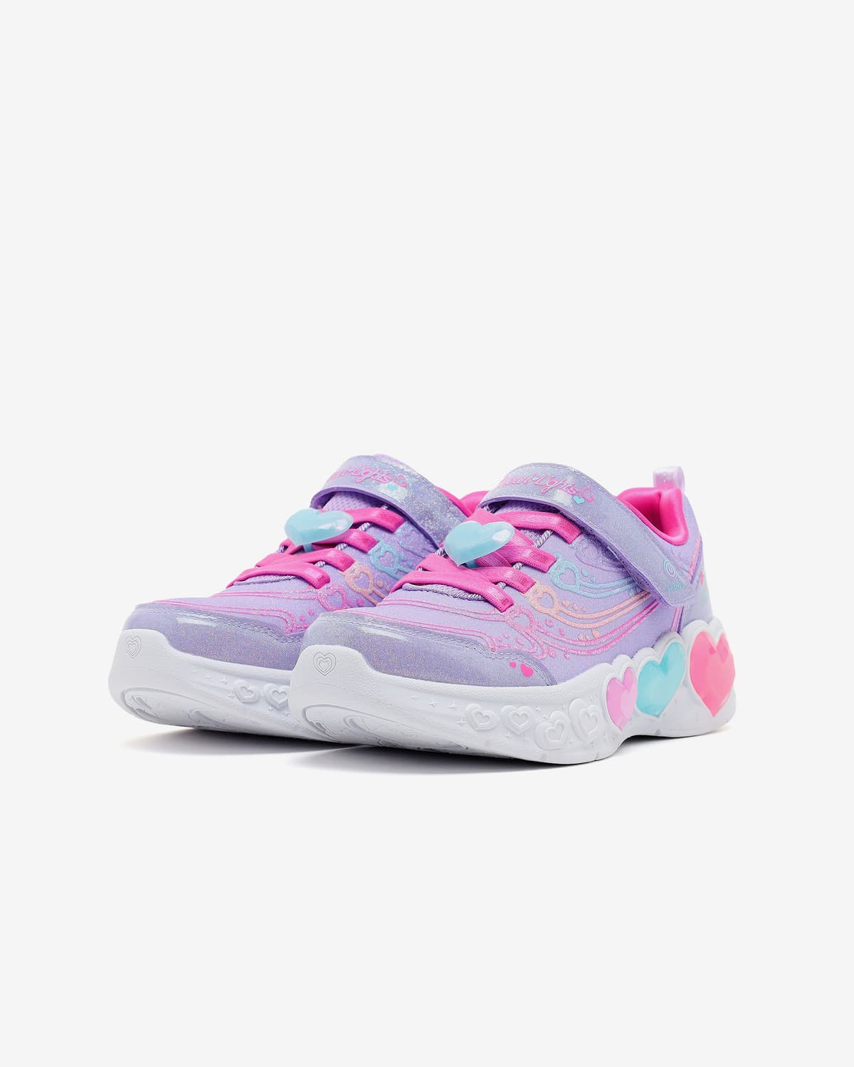 Skechers Enchanted Heart Lights Büyük Kız Çocuk Mor Işıklı Spor Ayakkabı · 303266L-LVMT (3/6)
