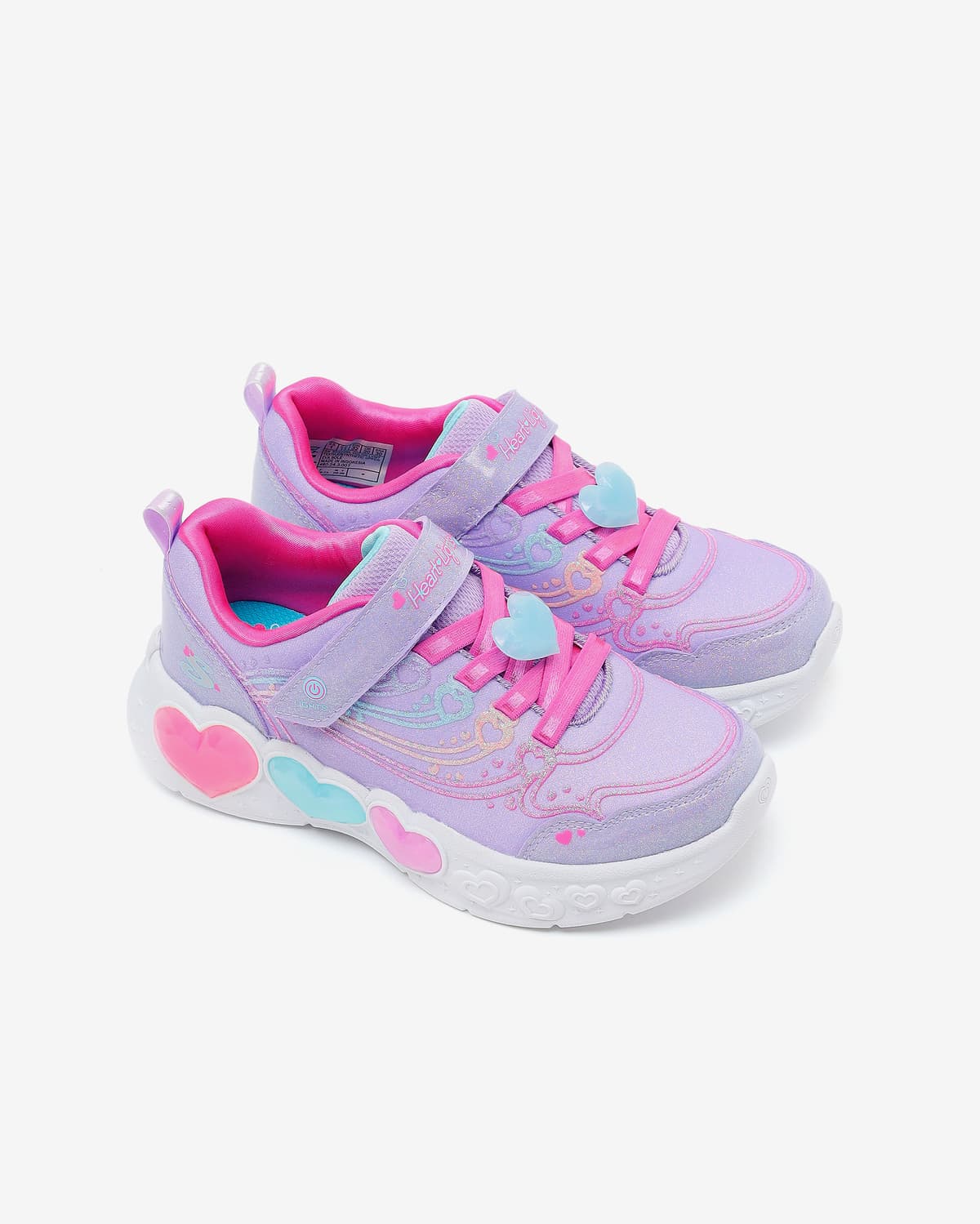 Skechers Enchanted Heart Lights Büyük Kız Çocuk Mor Işıklı Spor Ayakkabı · 303266L-LVMT (5/6)