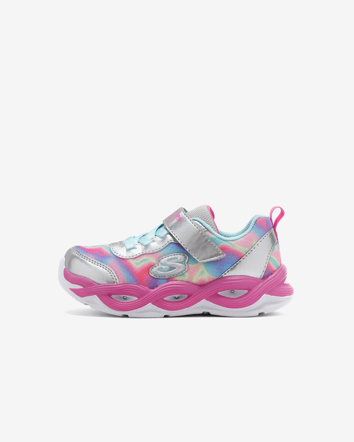 Skechers Twisty Glow - Sorbet Swirl Küçük Kız Çocuk Gri Işıklı Spor Ayakkabı · 303716N-SMLT