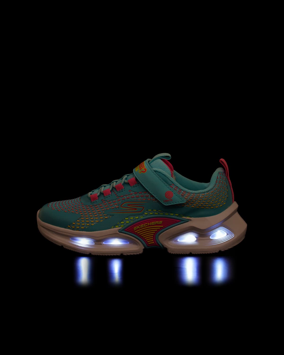 Kinetic-lights - Where's My Skechers? Büyük Kız Çocuk Mavi Işıklı Spor Ayakkabı · 303728L-TQMT (9/9)