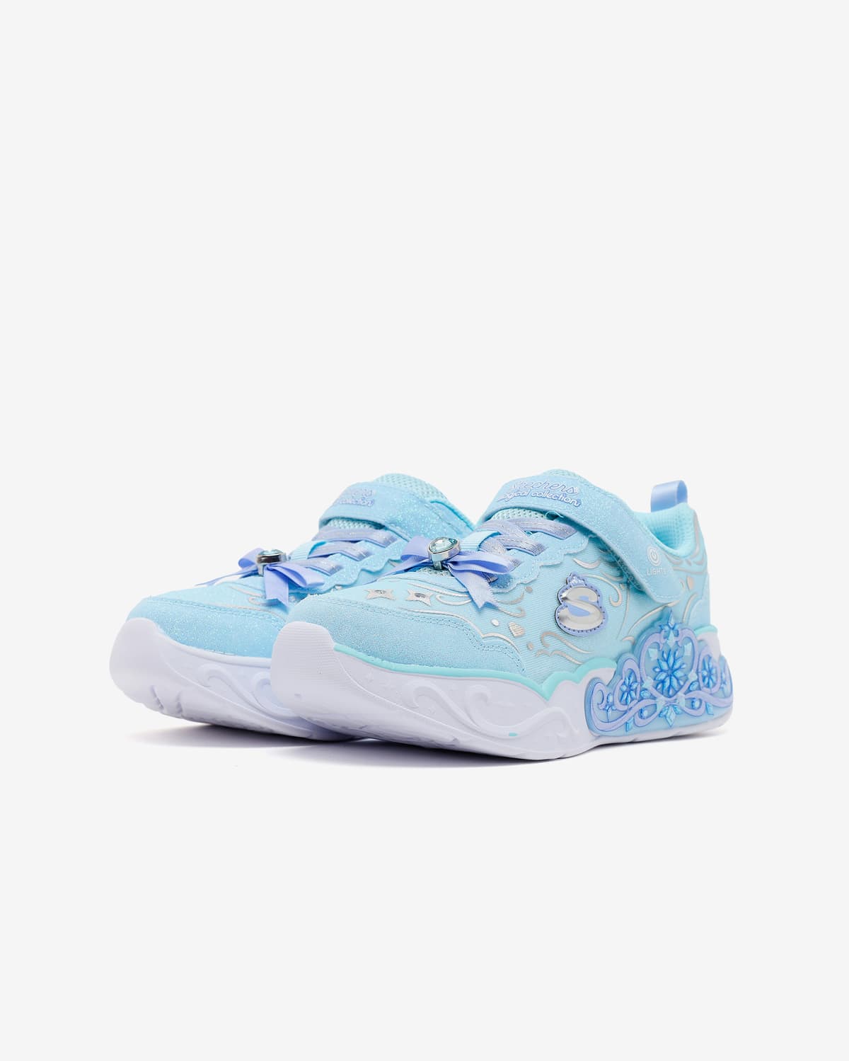Skechers Princess Steps Büyük Kız Çocuk Mavi Işıklı Spor Ayakkabı · 303732L-LTBL (3/6)