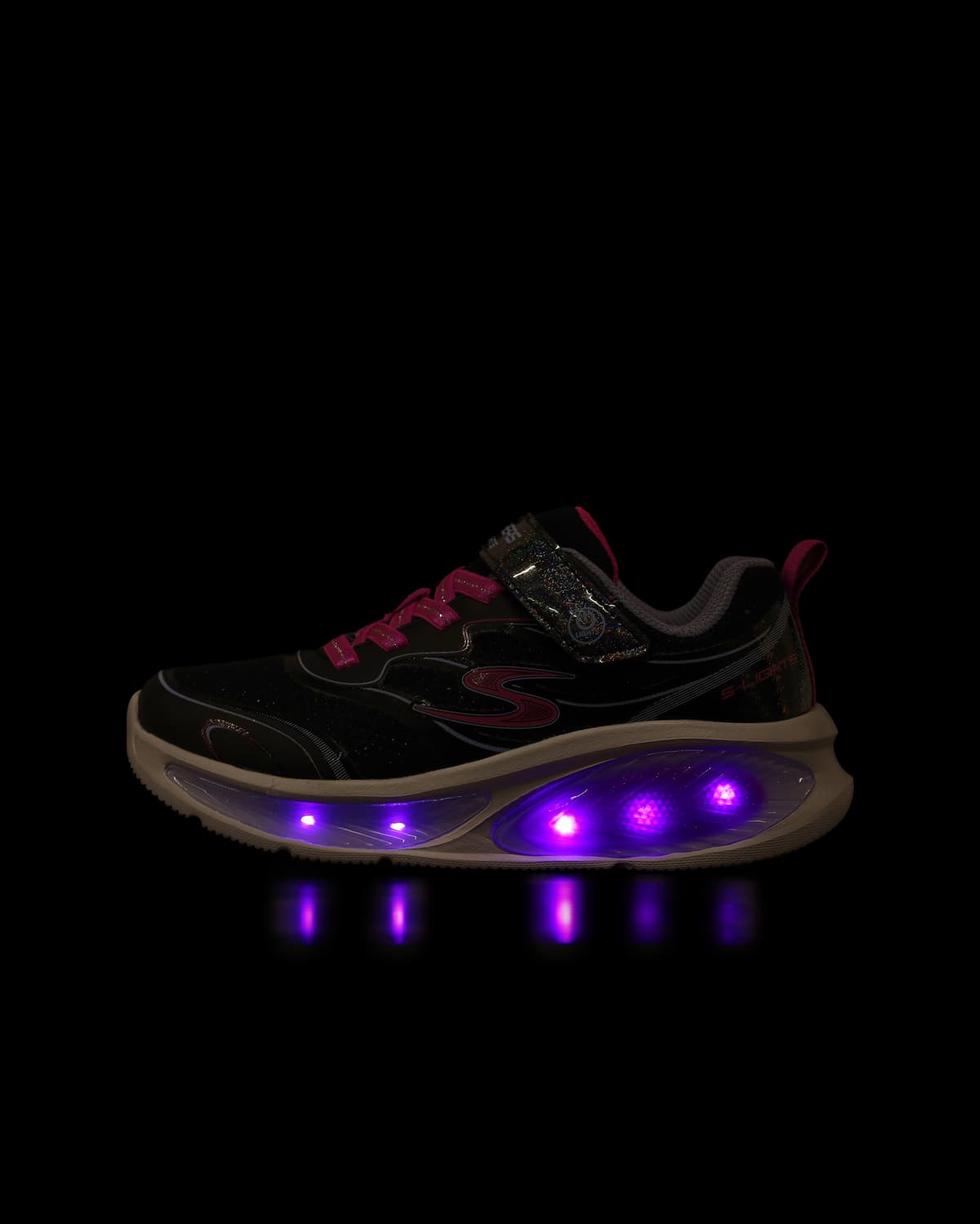 Skechers Cosmic Glow 2.0 Büyük Kız Çocuk Siyah Işıklı Spor Ayakkabı · 303737L-BKMT (6/6)