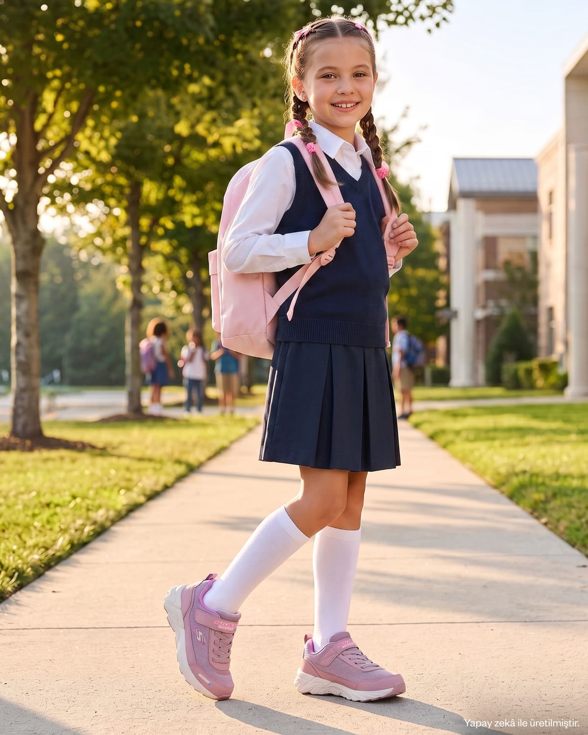 Skechers Elite Sport Tread - Camp Rage Büyük Kız Çocuk Pembe Su Geçirmez Spor Ayakkabı — Mor