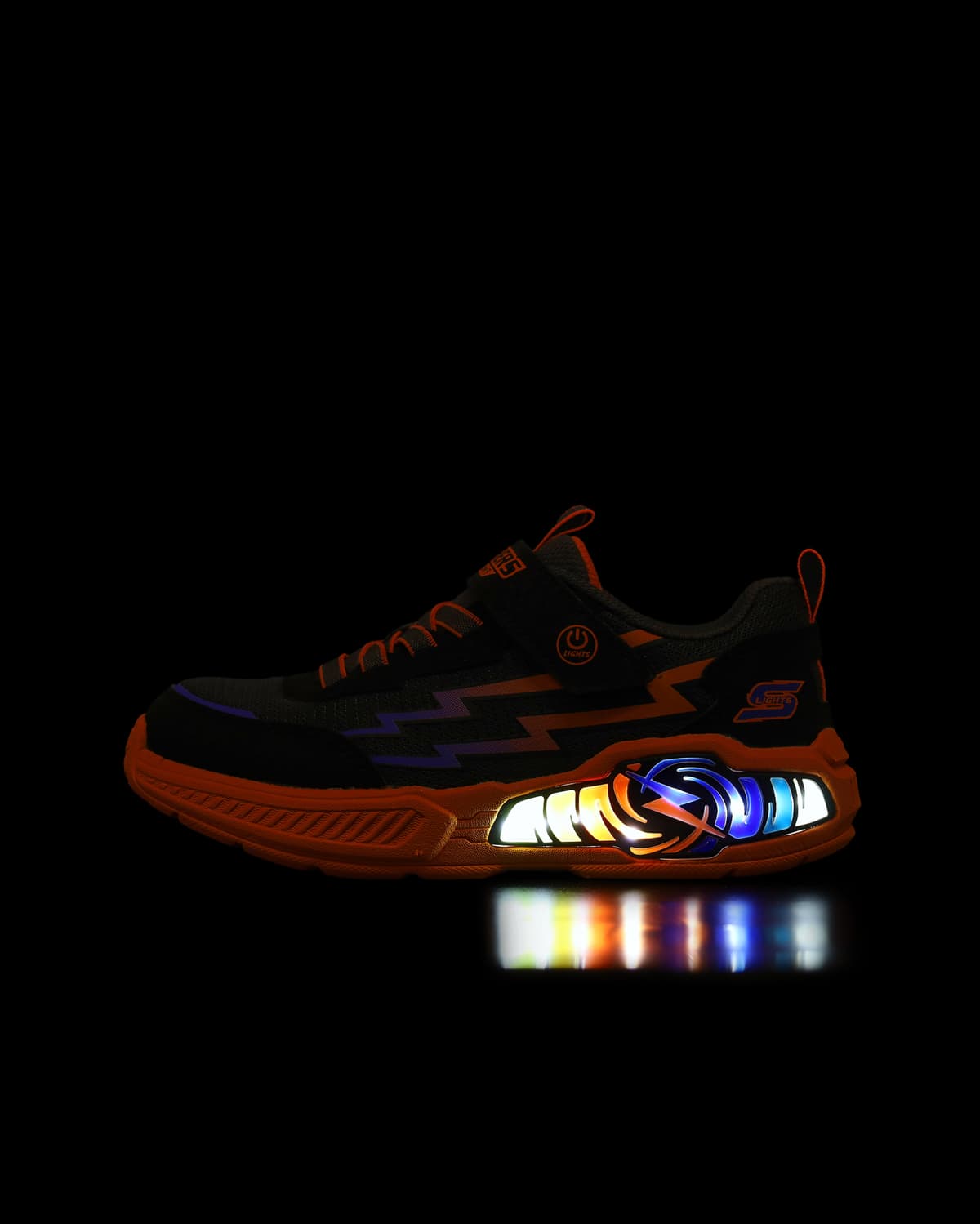 Skechers Light Storm 3 Büyük Erkek Çocuk Siyah Işıklı Spor Ayakkabı · 400152L-BKOR (6/6)