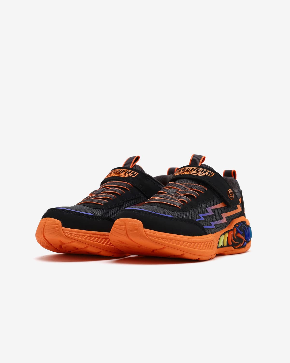 Skechers Light Storm 3 Büyük Erkek Çocuk Siyah Işıklı Spor Ayakkabı · 400152L-BKOR (3/6)