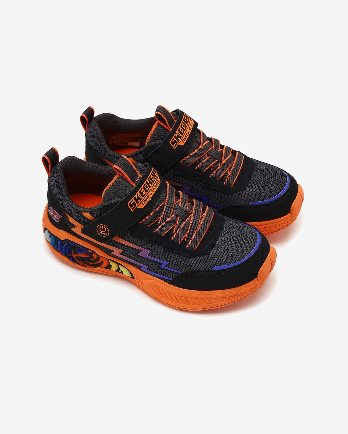 Skechers Light Storm 3 Büyük Erkek Çocuk Siyah Işıklı Spor Ayakkabı · 400152L-BKOR (5/6)